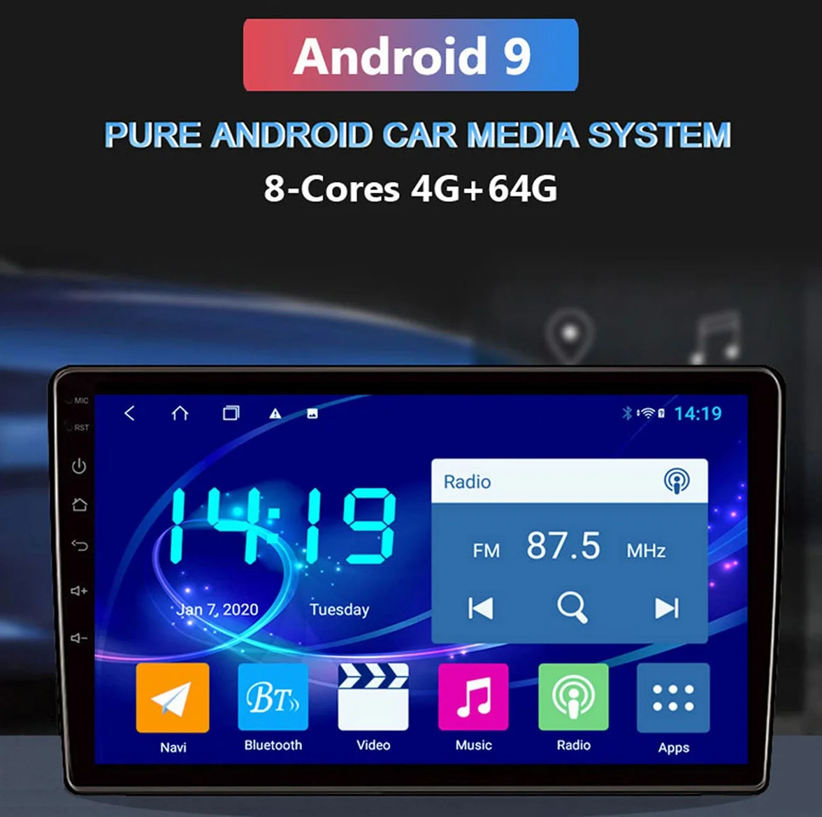 4g Pełna nawigacja Netcom GPS dla samochodu Android 9 Samochód Stereo Player 1080p HD Ekran dotykowy GPS System nawigacji GPS, dla KIA K3 2013-2015, Darmowe aktualizacja map
