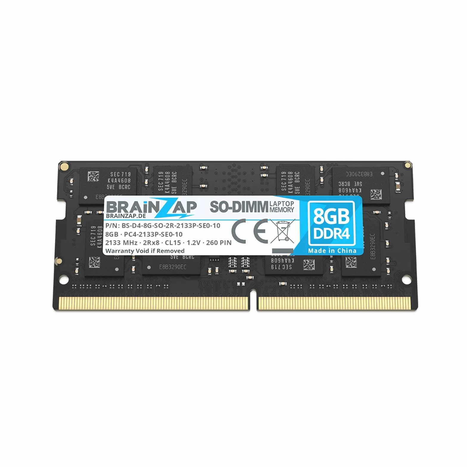 BRAINZAP 8 GB DDR4 RAM SO-DIMM PC4-2133P-SE0-10 2Rx8 2133 MHz 1,2 V CL15 notebook laptop pamięć operacyjna Unbuffered Non-ECC