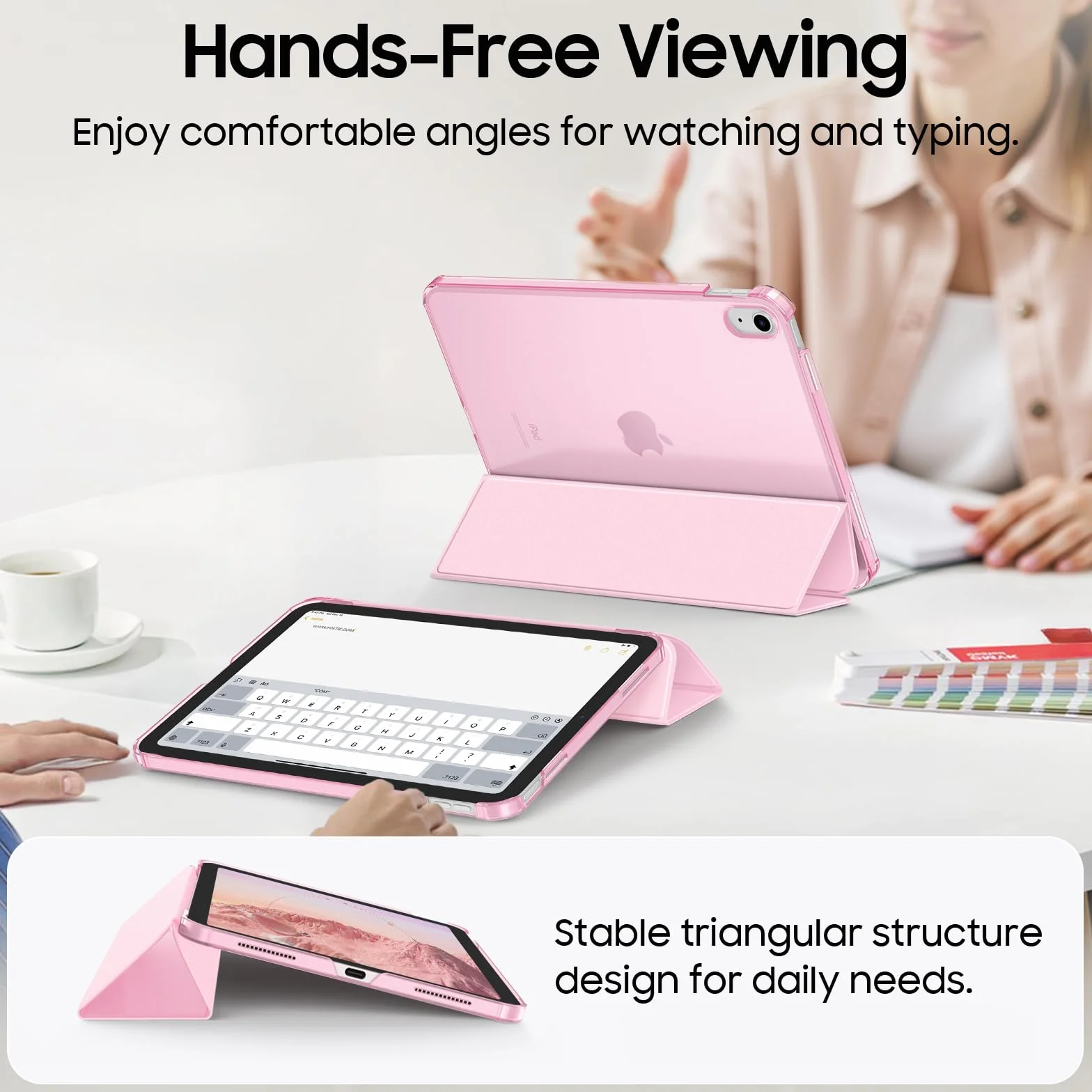 FINTIE Ultra Slim Etui do iPada 11 generacji 27,9 cm 2025 / iPad 10 generacji 27,2 cm 2022 różowy Sakura