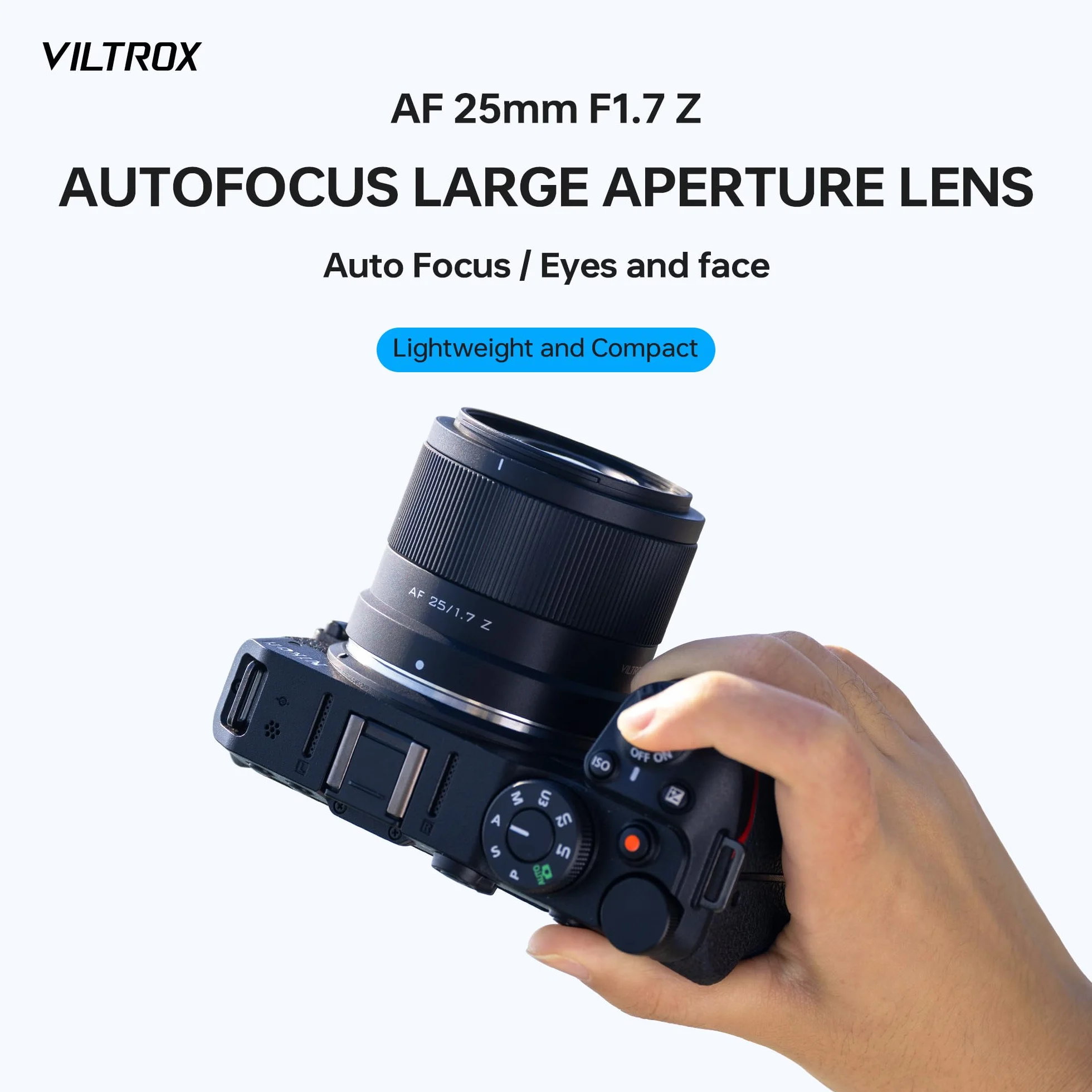 VILTROX Obiektyw Air AF 25mm F1.7 f/1.7 do mocowania Nikon Z, duża przysłona APS-C Auto Focus Prime obiektyw kompatybilny z aparatami bezlusterkowymi Nikon Z-Mount Z5, Z50, Z6, Z6II, Z7, Z7II, ZFC