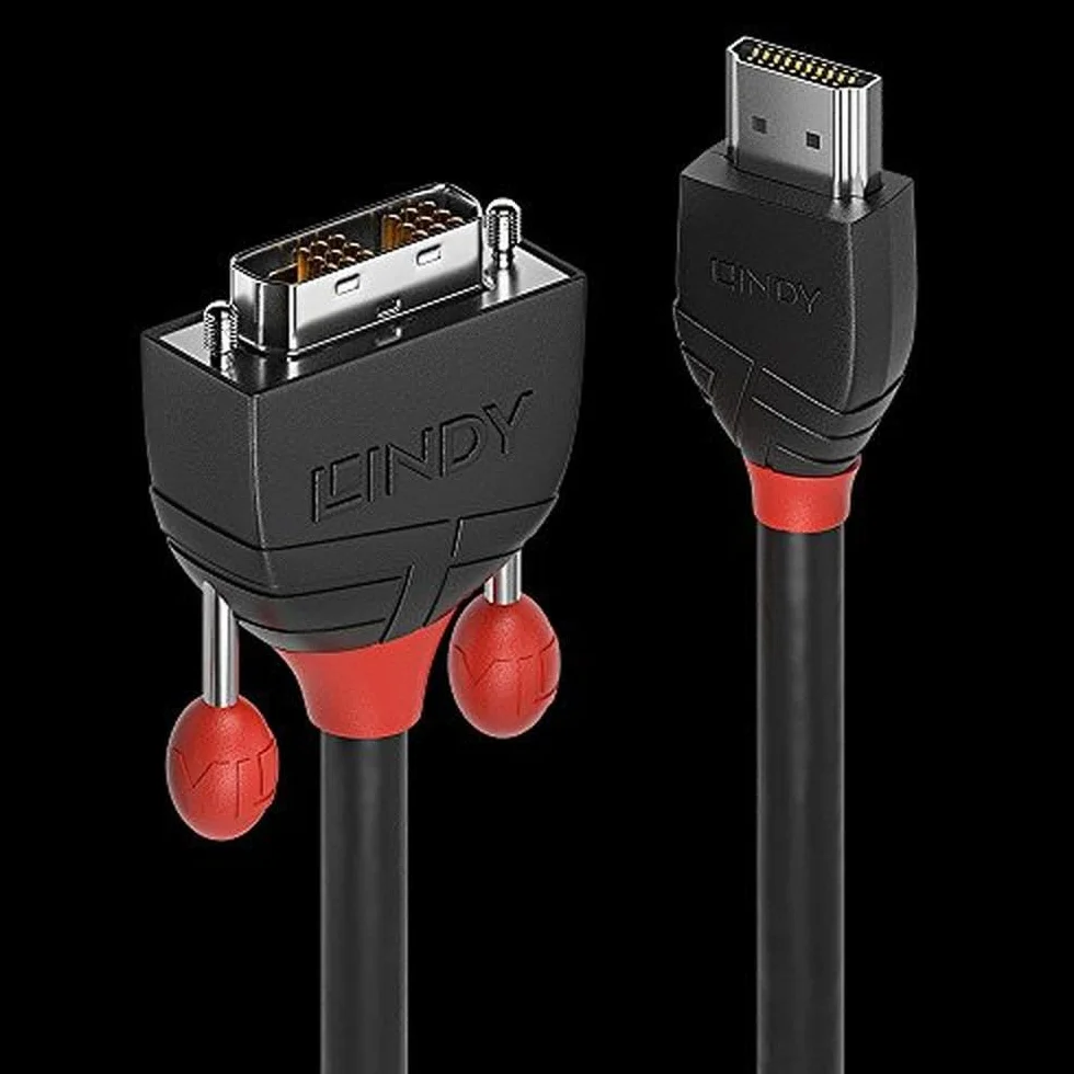 LINDY 36271 kabel HDMI do DVI, Black Line