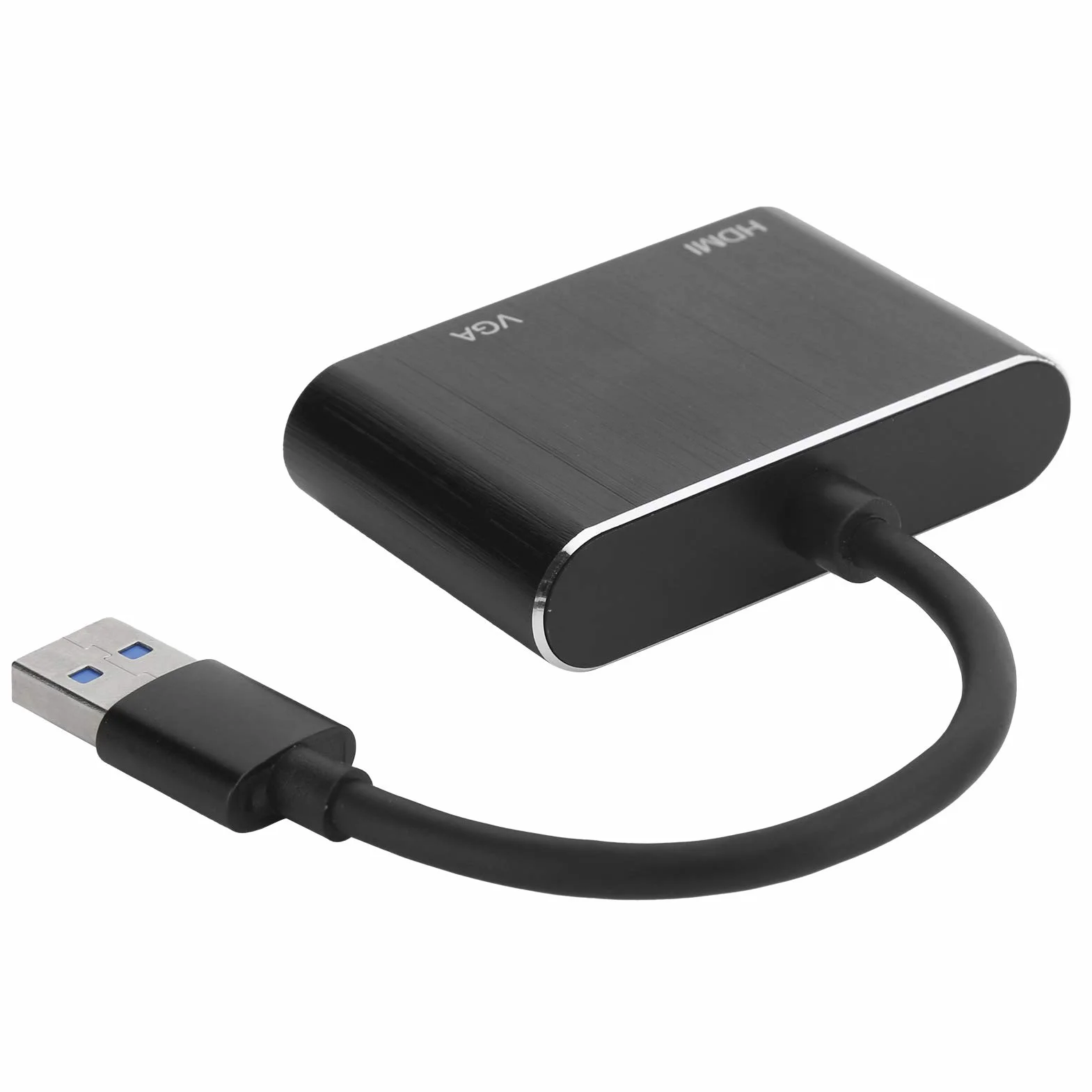 Adapter USB na HDMI VGA, Konwerter USB 3.0 na HDMI 1920 X 1080P, żeński Adapter Wideo 5 Gb/s USB na HDMI i VGA, Plug and Play