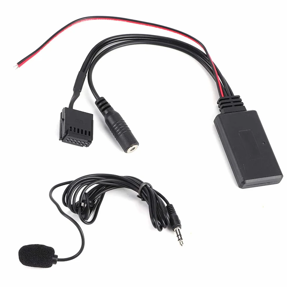KIMISS Adapter Bluetooth Samochodowy z Mikrofonem, Zestaw Głośnomówiący AUX-IN, Pasuje Do Focus 6000CD+, Przewód