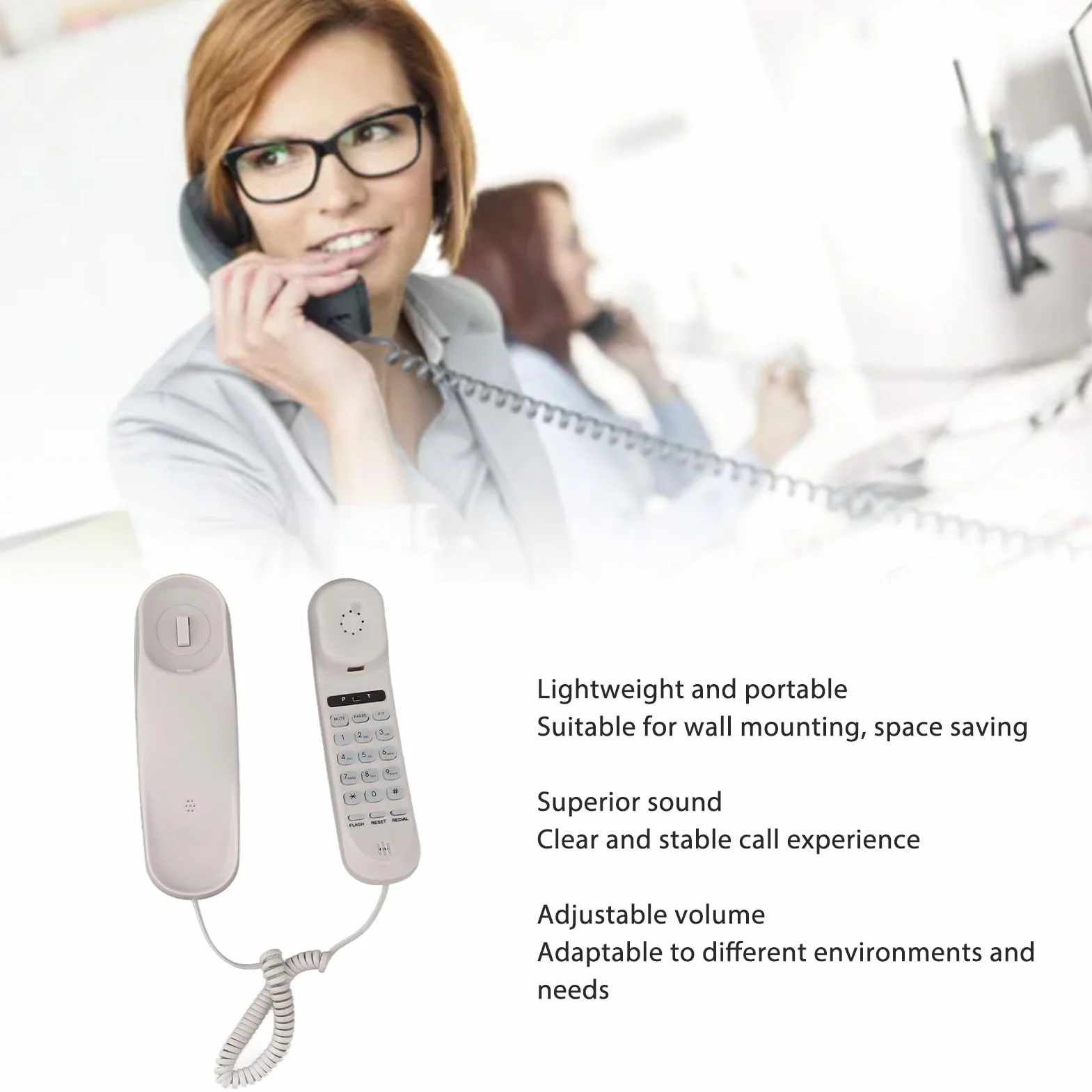 Przewodowy Telefon Domowy, Telefony ścienne w Stylu Retro do Telefonów Stacjonarnych, Analogowy Telefon Stacjonarny ze Wzorem Klasycznego Telefonu ściennego, Telefon w Starym