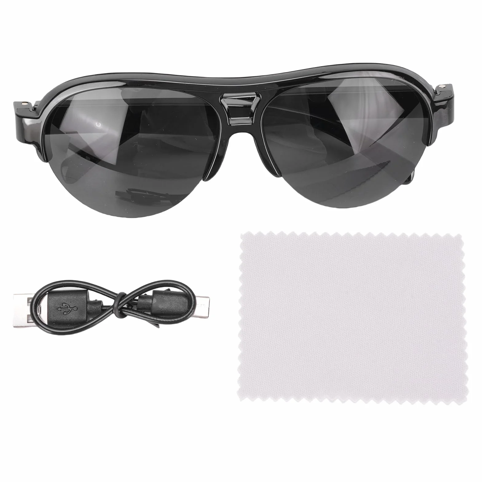Luqeeg AI Smart Translation Okulary, 144 Języki Tłumaczenie w Czasie Rzeczywistym, IP65, Touch Control, Sun Sunglass