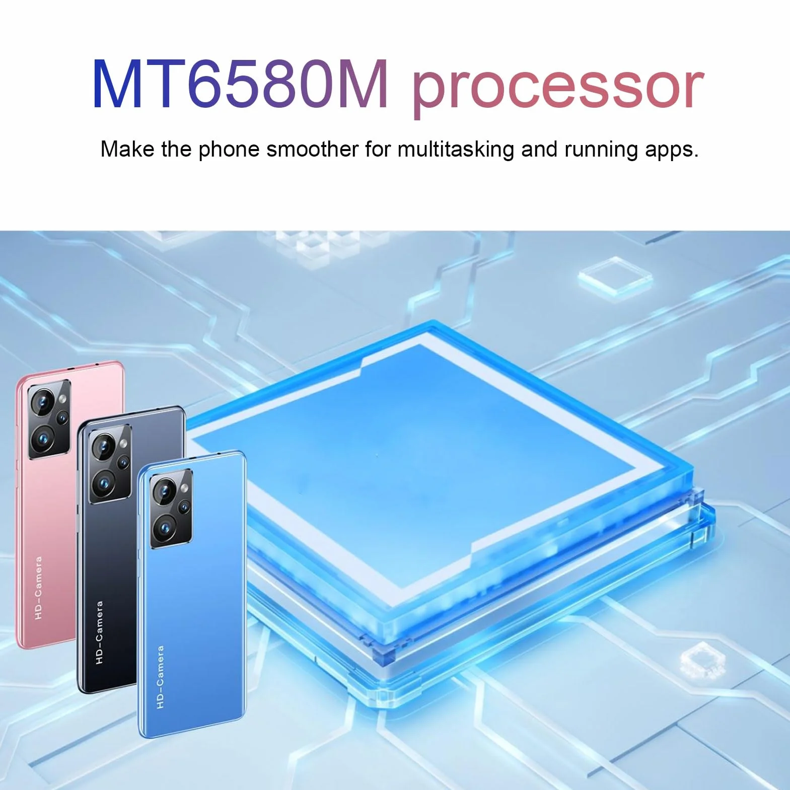 Cuifati 5 -calowy Smartfon z rozdzielczością 1440 X 3040, 4 GB RAM 32 GB ROM, Rozpoznawanie Twarzy, Aparat 8MP, dla Androida 12 z Ekranem HD, Procesorem MT6580M (BLACK)