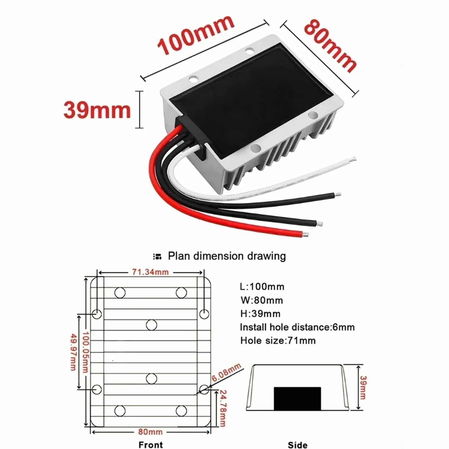 1 x transformator napięcia 24 V na 13,8 V, 12 V, 5 A, 60 A, 40 A, 30 A, 20 A, 15 A, 10 A, przetwornica napięcia stałego (24 V na 12 V 40 A)