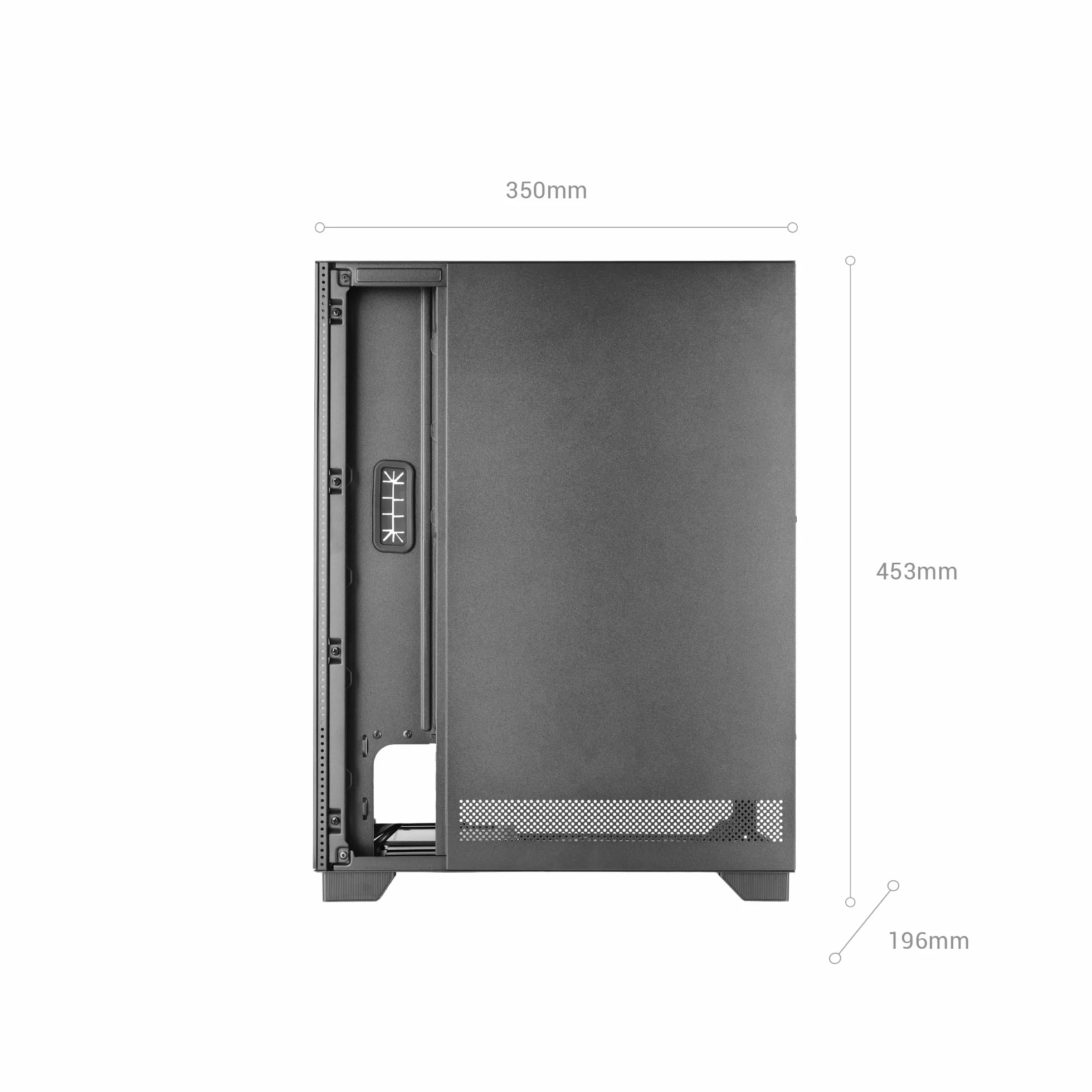 Mars Gaming MC-PULSAR, Obudowa Gaming ATX, Przedni Wyświetlacz LCD w Czasie Rzeczywistym, Podwójne Szkło Hartowane z Przodu i z Boku, System Okablowania CABLEHATCH, Chłodzenie Cieczą do 240mm, Biały