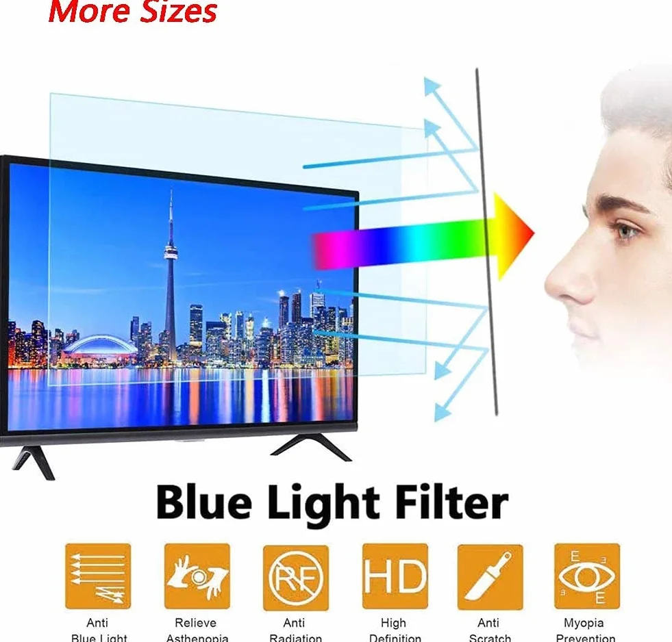 Folia ochronna na ekran telewizora od 82-102 cm, antyrefleksyjna folia antyrefleksyjna, filtr antyrefleksyjny i zmęczenie oczu (94 cm 819 x 460)
