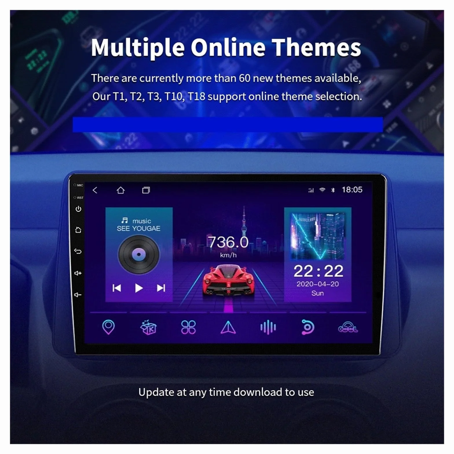 Nawigacja GPS Stereo Audio Video Akcesoria Odtwarzacz Przejrzysty I Responsywny