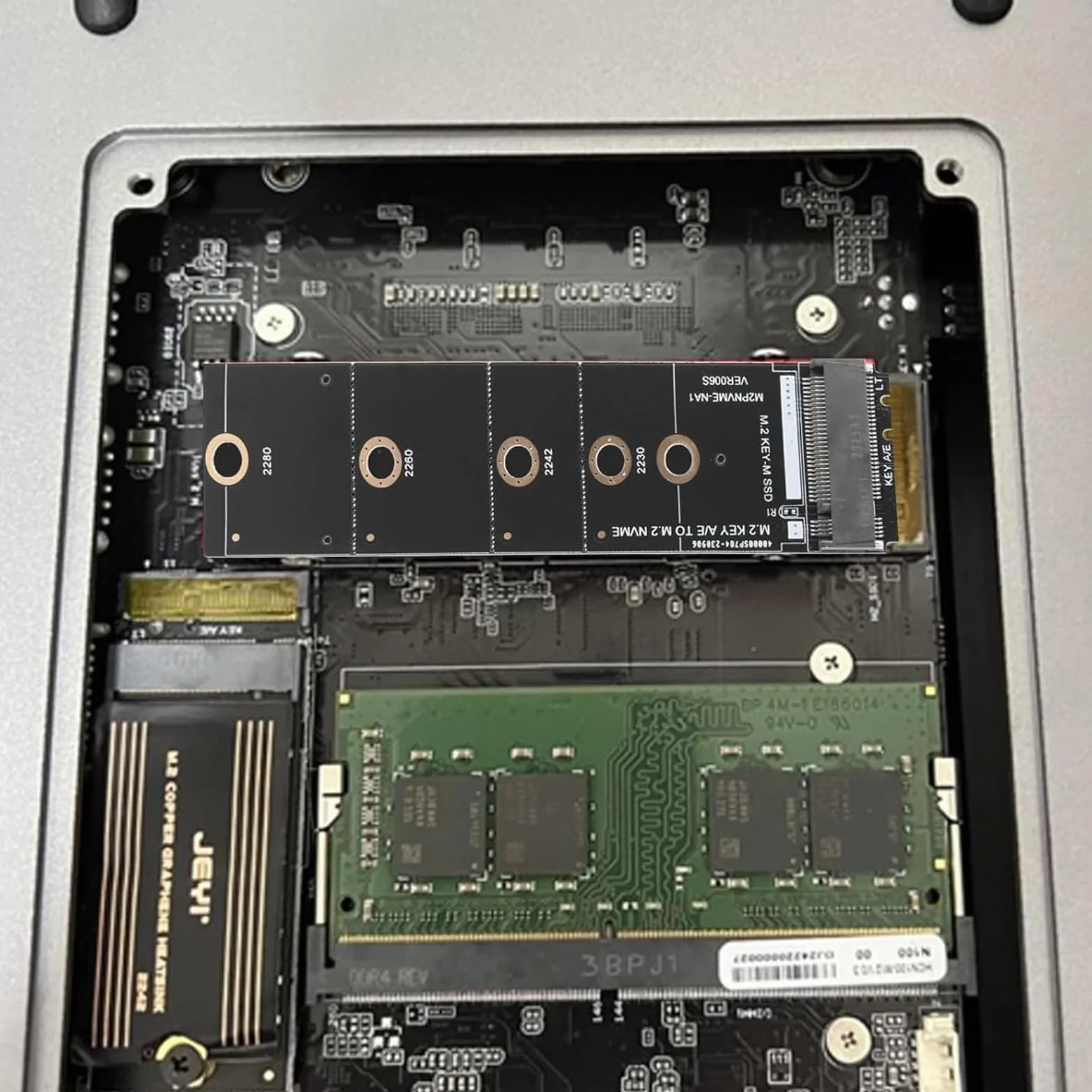 POFET Nvme Adapter, karta konwertera M2 Key A/E na NVME do interfejsu karty sieci WiFi na interfejs dysku twardego M.2