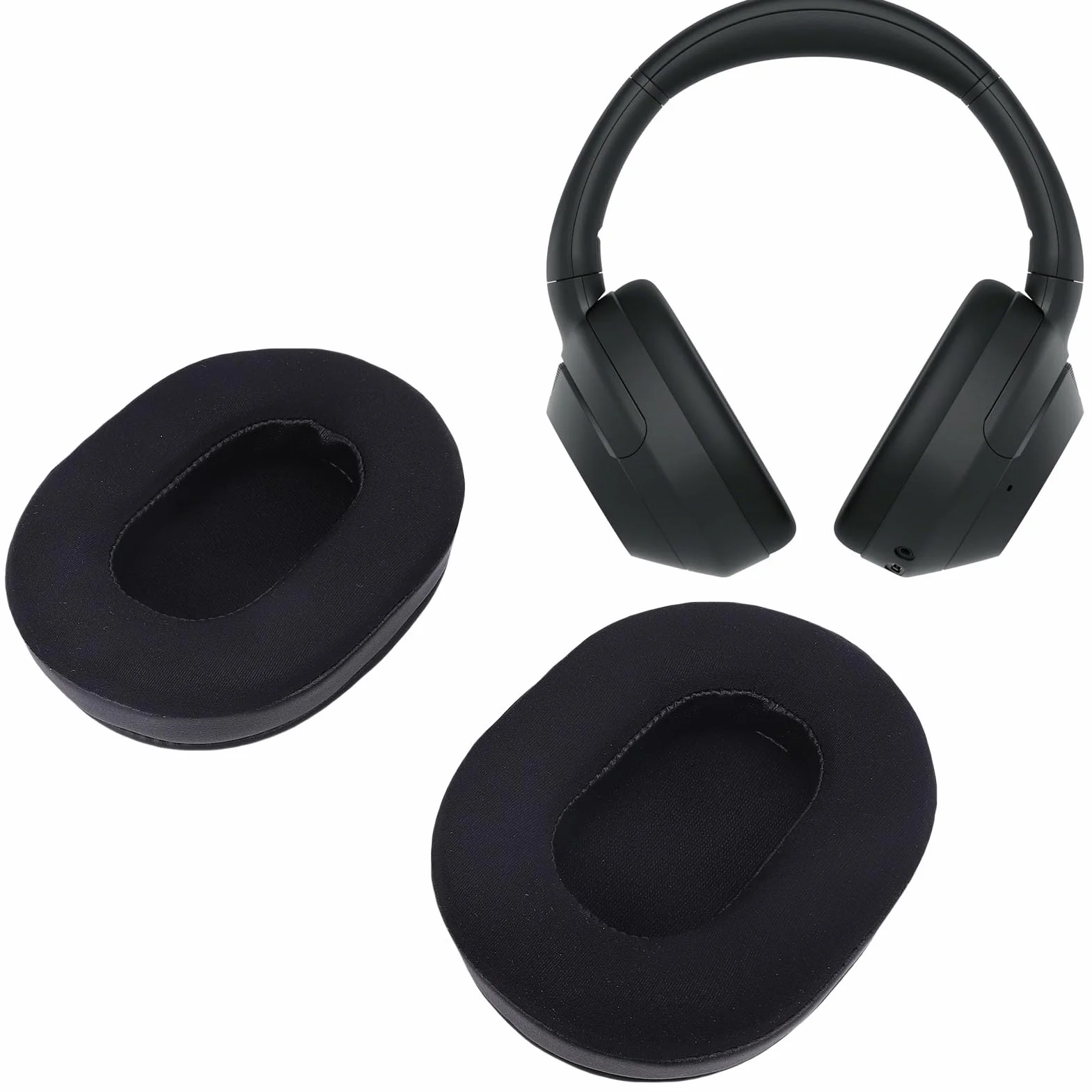 Zunate 2PCS Zestaw Słuchawkowy EARPADS, Miękkie Miękkie Białko Skórzane Słuchawki Oddychające z Jedwabnej Tkaniny, Miękkie Chłodzenie Komfortu, do Zużycia Słuchawek WH Ult900N
