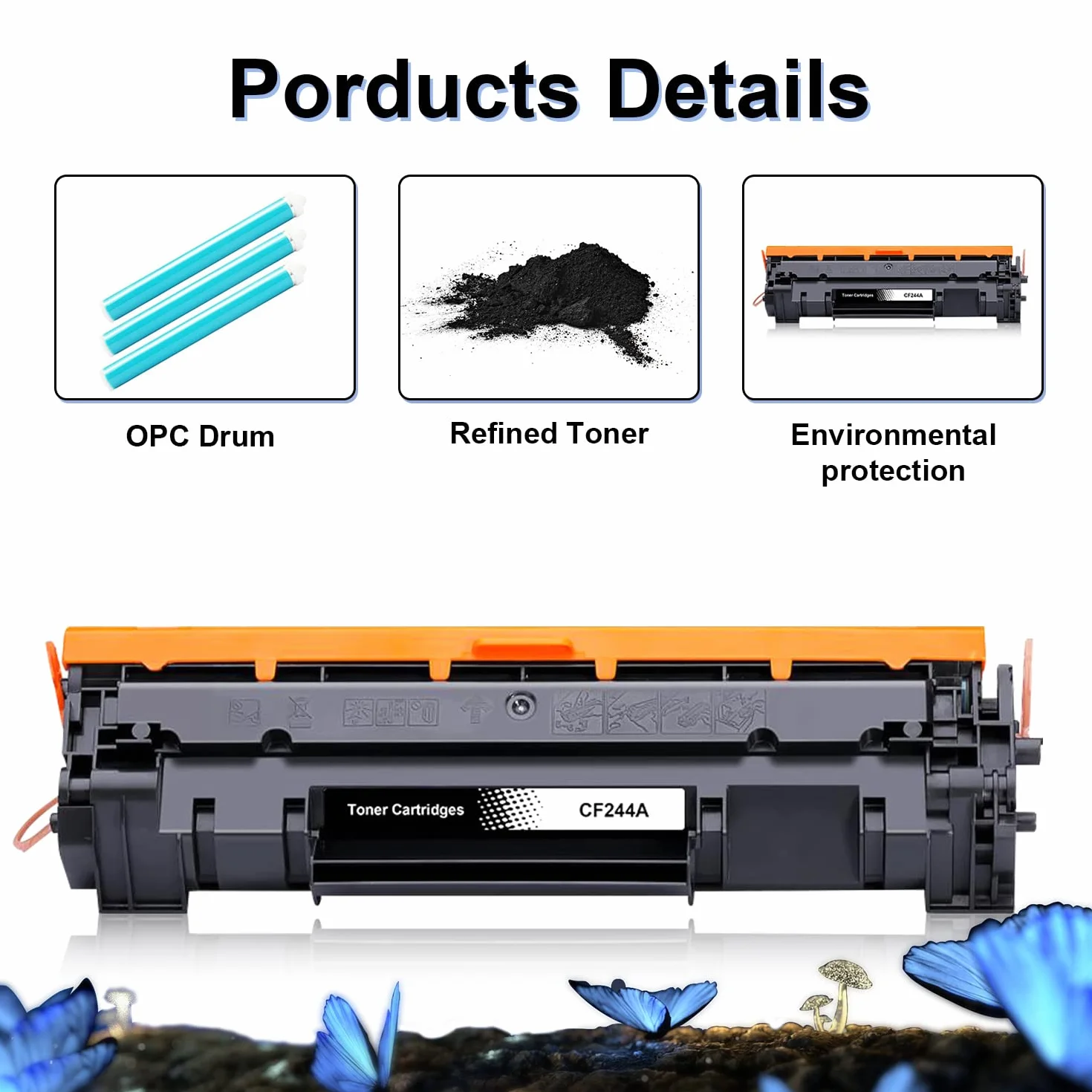 Kaseta z tonerem LOSMANN CF244A kompatybilna do HP CF244A 44A dla HP Laserjet Pro M15 M15a M15w M16 M16a M16w M17 M17a M17w HP Laserjet Pro MFP M28 M28w M29 M29a M29w (1 czarny;