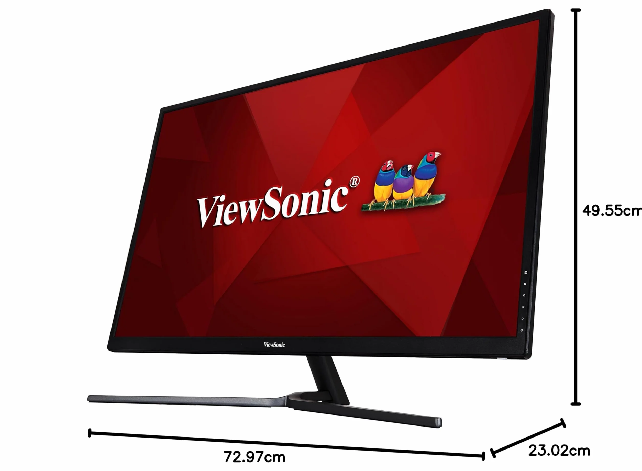 Viewsonic VX3211-2K-MHD 80,1 cm (32"), QHD Wide 1440p, designerski monitor (WQHD, panel IPS, HDMI, DP, głośnik), czarny