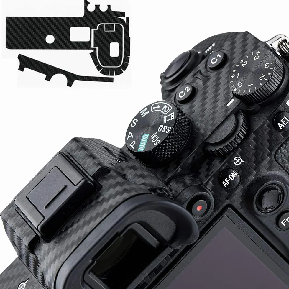 Kiwifotos Sony A7 III, A7R, III, A7III, A7III, A7II, A7RIII, ochrona przed zarysowaniami, bez pęcherzyków powietrza, antypoślizgowa, z włókna węglowego