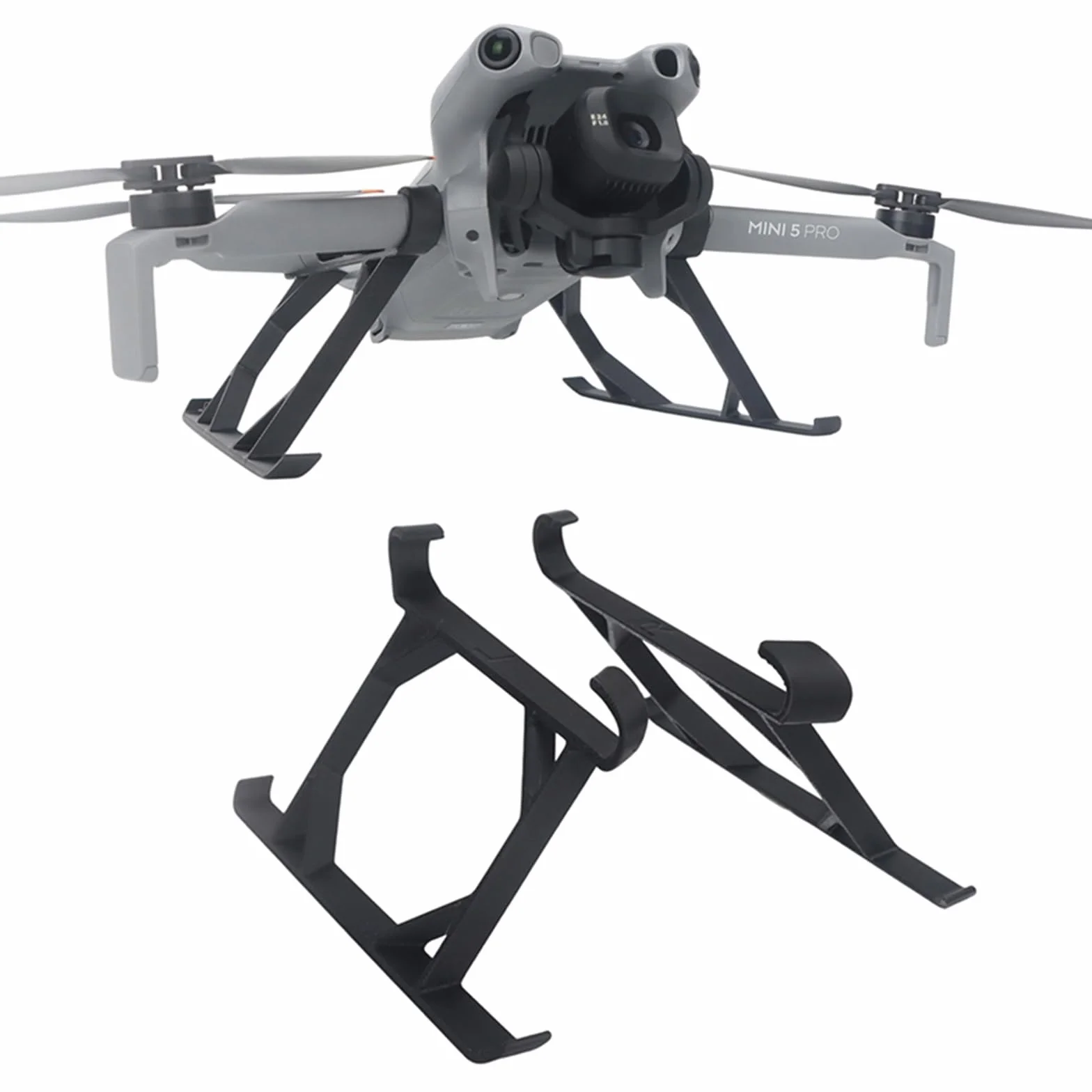 Podwozie do drona DJI Mini 5 Pro, Akcesoria, Podstawka Statyw Zwiększający Wysokość o 25 mm, Zestaw Rozszerzonych Nóg do Lądowania Kompatybilny z Uchwytem Ochronnym Drona DJI Mini 5 Pro