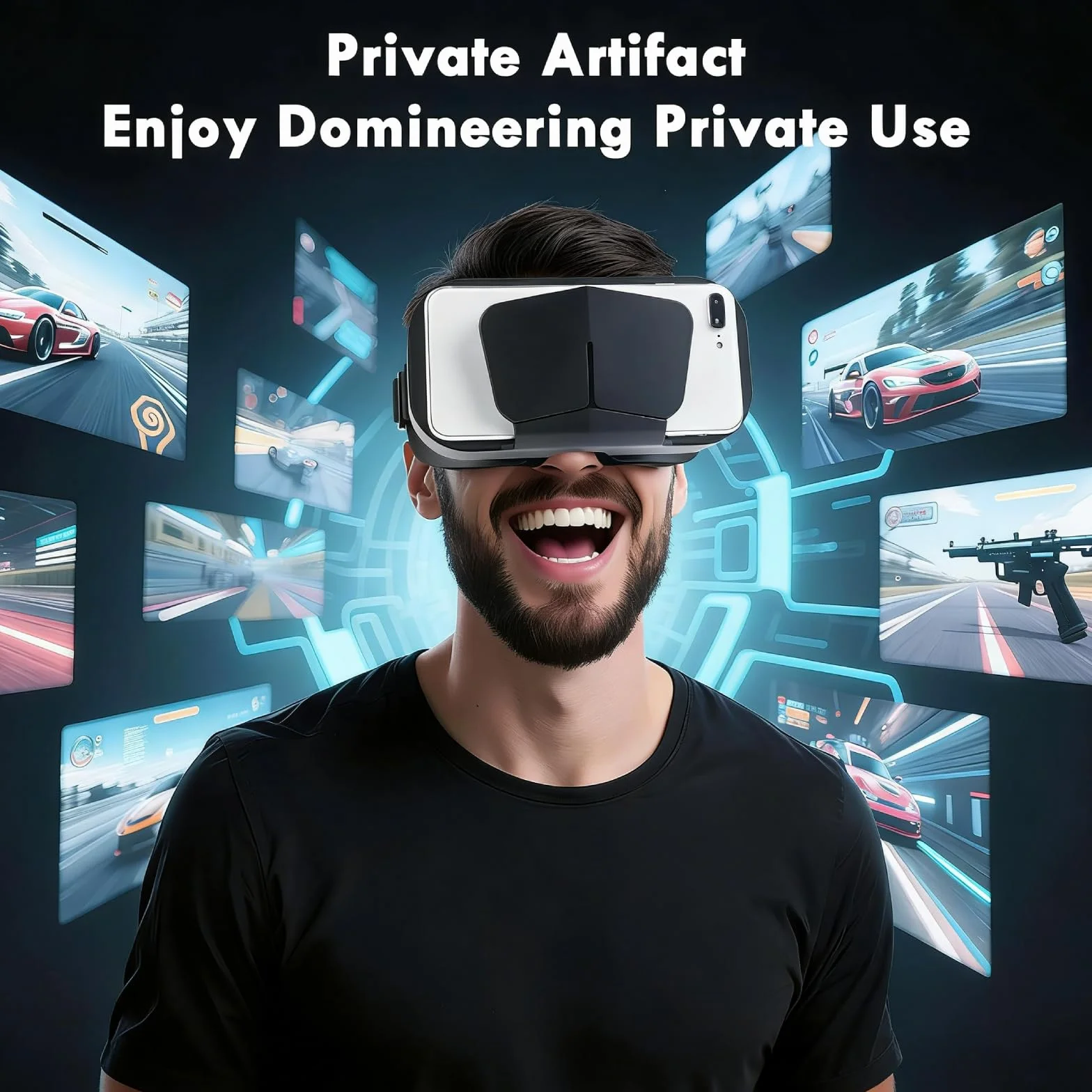 VR okulary do telefonu komórkowego, z pilotem zdalnego sterowania, okulary 3D VR, do gier i filmów 360 stopni, idealne do smartfonów 5~7 cali