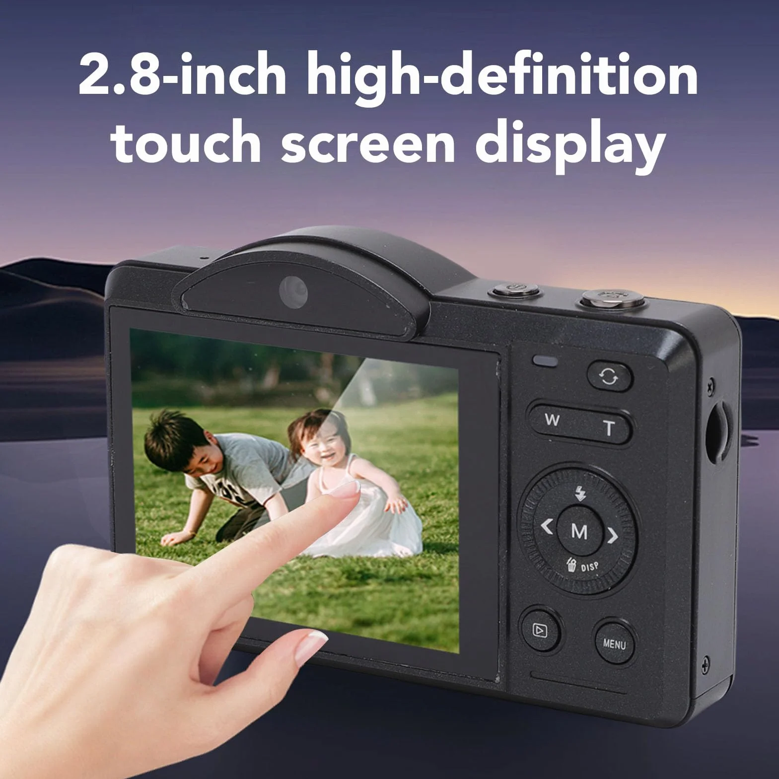 Bewinner Aparat Cyfrowy 4K do Fotografii, Aparat Vlogging 75MP z 2,8 -calowym Ekranem Dotykowym, 16x Cyfrowy Zoom, Kamery Wi -Fi Autofocus z lampą błyskową do Portretu Krajobrazu Podróży (64GB)