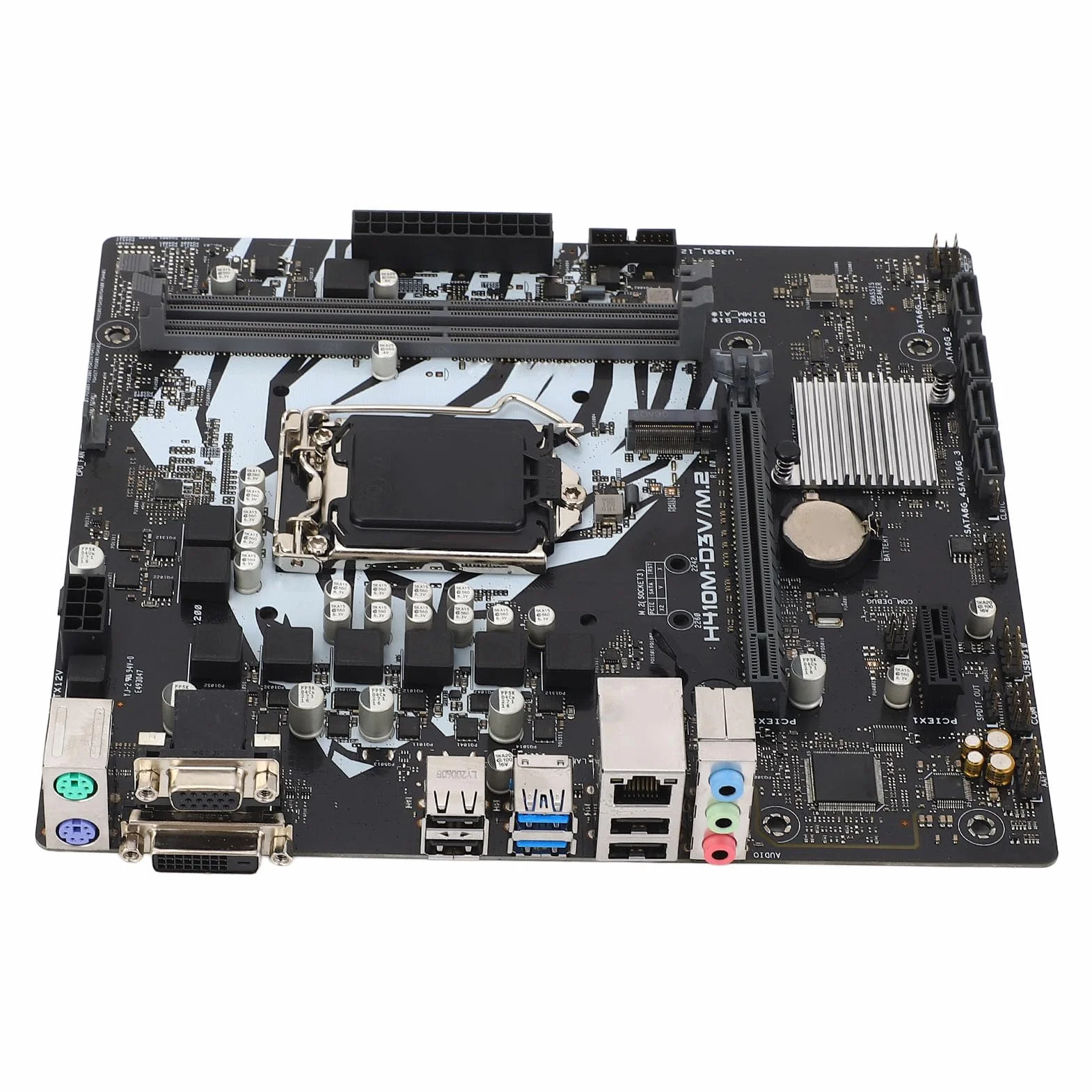 Płyta Główna LGA 1200, H410M D3V M.2 Płyta Główna do Gier dla Komputerów Stacjonarnych, DDR4 Dwukanałowe Gniazdo PCI E USB 3.2 VGA Interfejs DVI dla Procesora