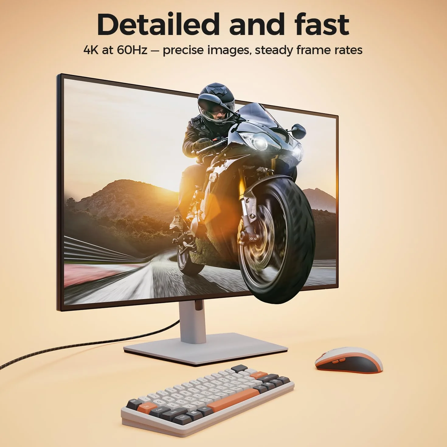 deleyCON 2m DisplayPort na HDMI Kabel 4K@60Hz Unidirectional Aluminiowe Wtyki Nylonowy