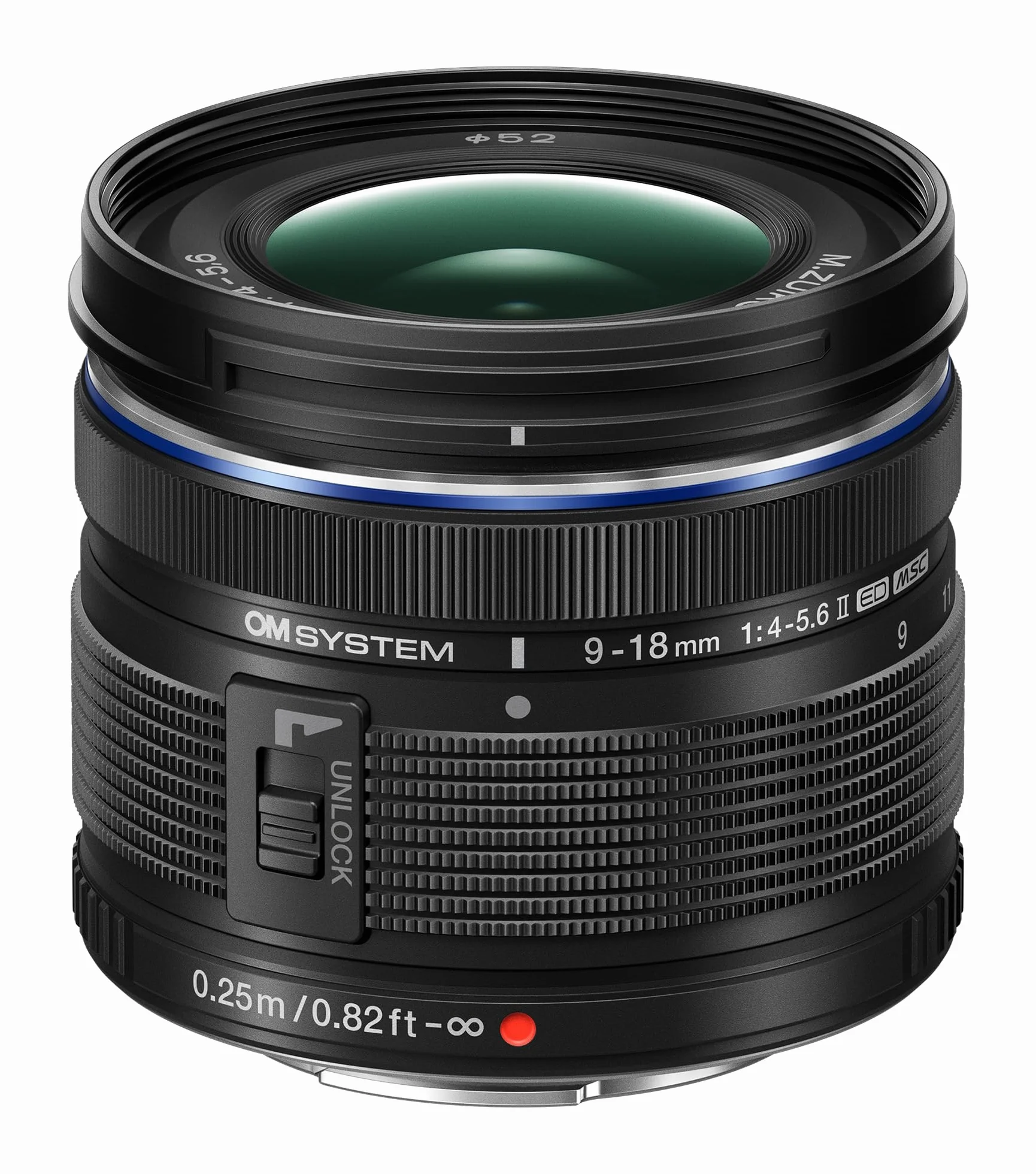 OM SYSTEM M.Zuiko Digital ED 9-18mm F4.0-5.6 II Ultraszerokokątny Zoom – Kompaktowy Obiektyw MFT, Lekka Konstrukcja, Czarny