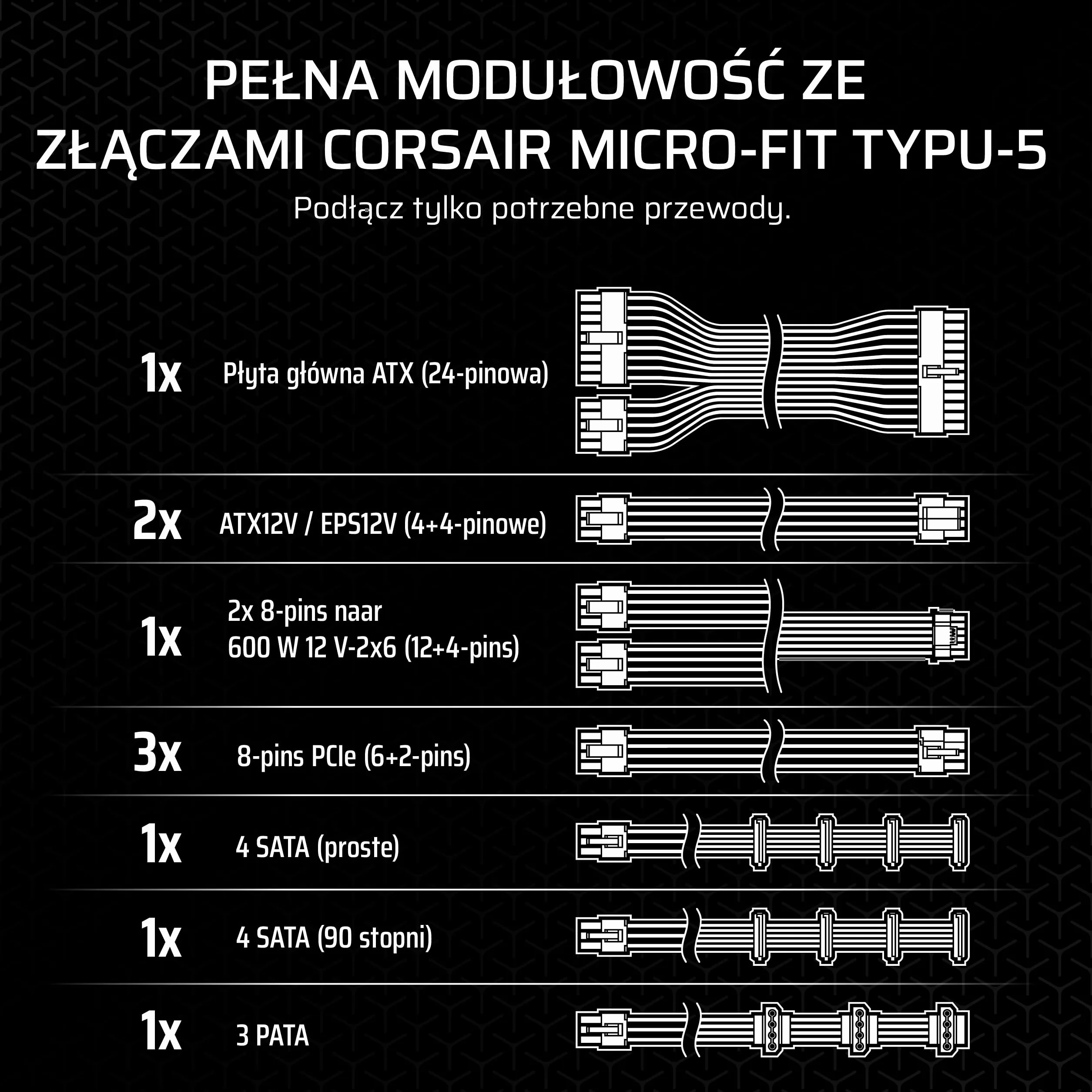 Zasilacz Corsair SF850 850W 80Plus Platinum SFX Modularny ATX 3.1 PCIe 5.1