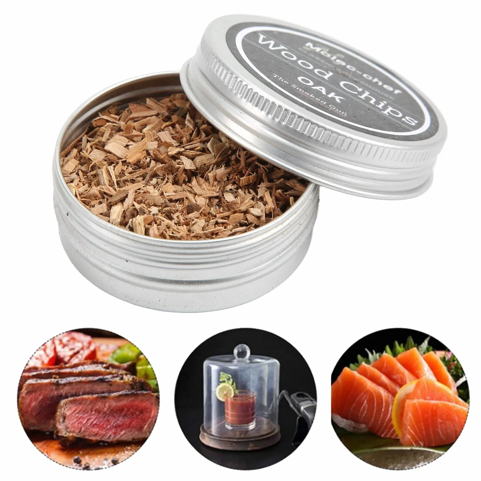 Zrębki do Palenia Whisky Wood Chip Zestaw 8 Sztuk do Palacza Koktajlowego