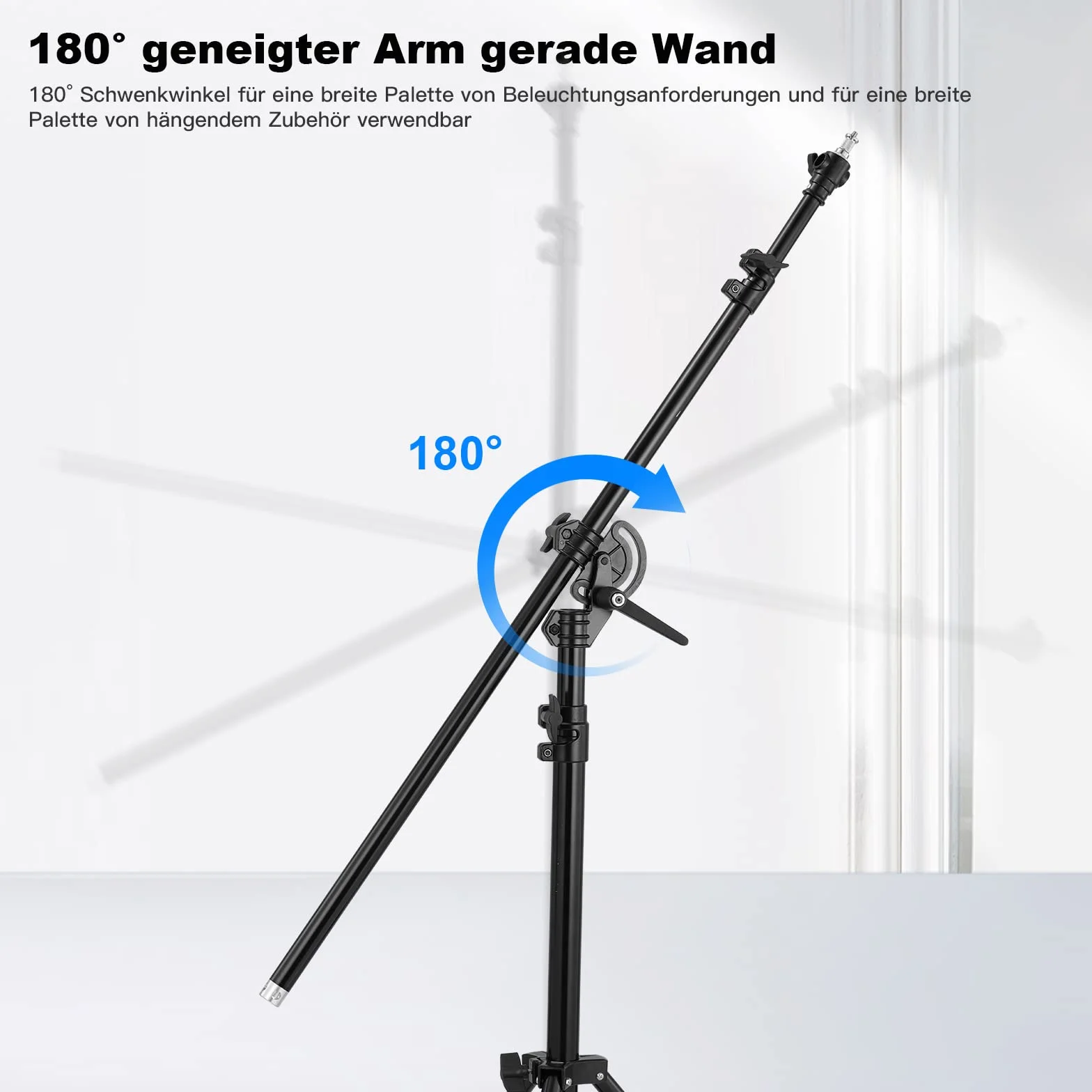 Soonpho 13,2 ft/400 cm, stabilny stojak na światło z 190 cm wysięgnikiem i piaskowym workiem, obrotowy statyw ze stopu aluminium do softboxa, fotografii