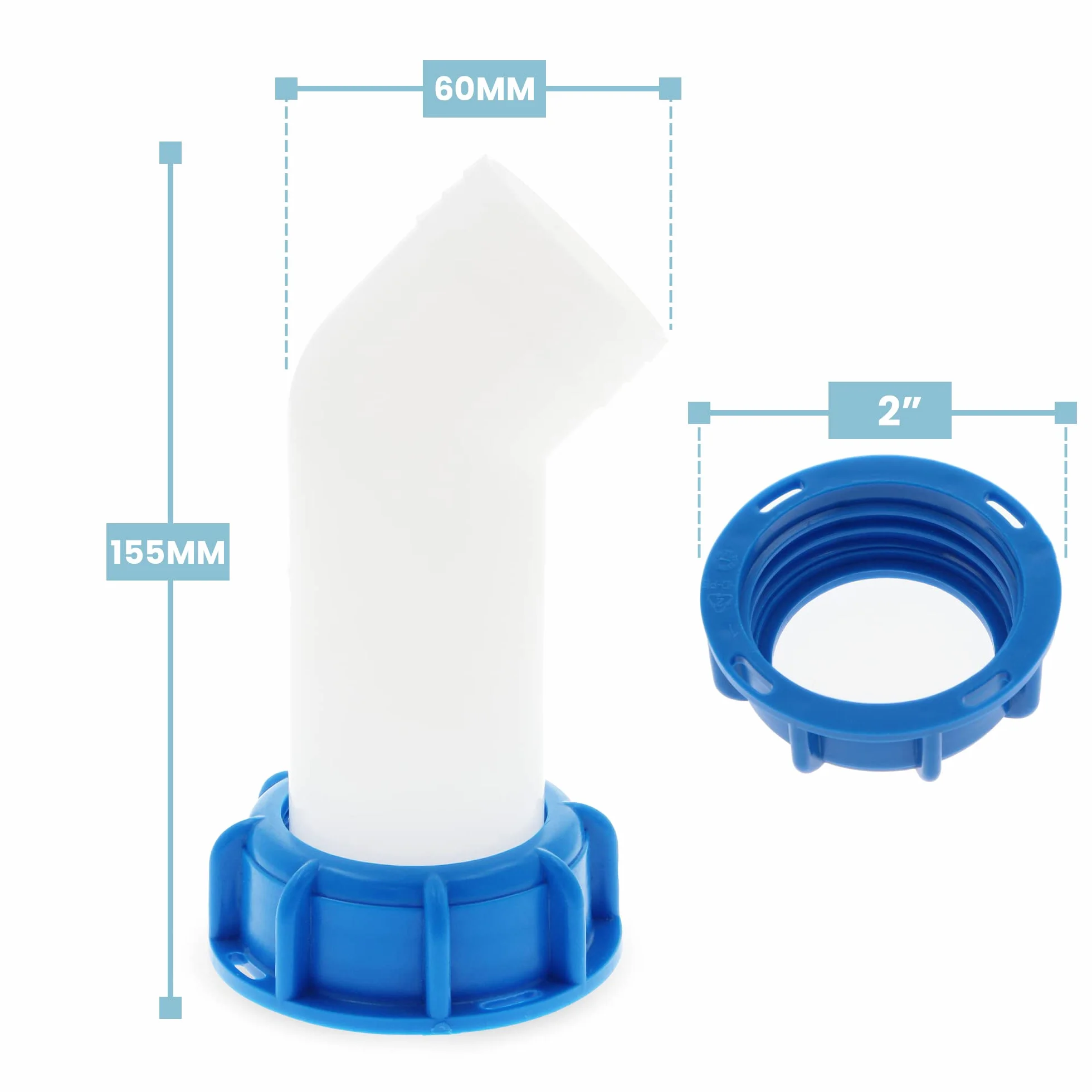 Wylewka IBC S60x6 GW Z Nakrętką Kran Zbiornika Zawór Mauzer Beczka Wylewka Zbiorników Kurek Spustowy Kranik Plastikowy Armatura Zbiorników IBC Zbiornik Na Deszczówke Adapter Spustowy