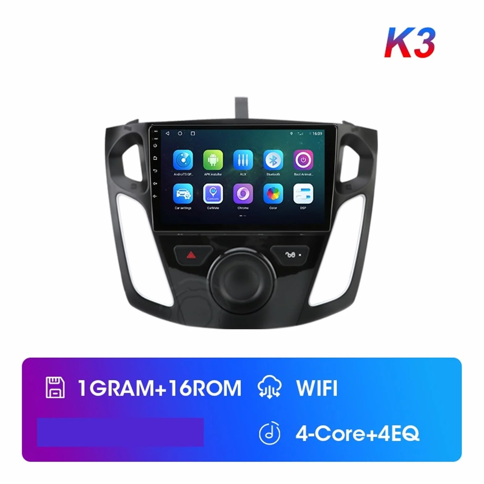 Radio Multimedia Odtwarzacz Wideo Nawigacja GPS Przejrzysty I Responsywny | K3