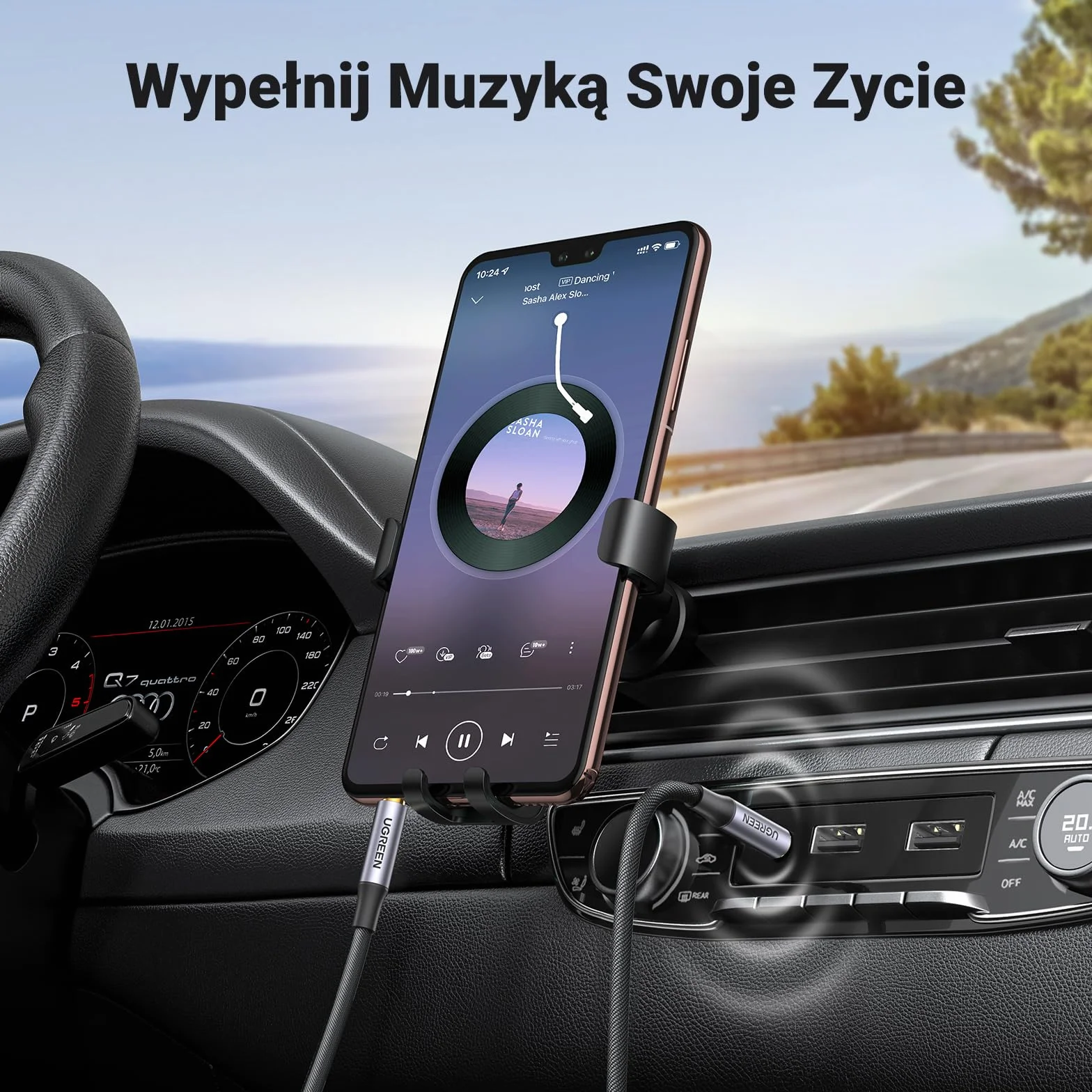 UGREEN 4-Biegunowy Kabel Audio 3,5 mm Męski na Męski (2M)