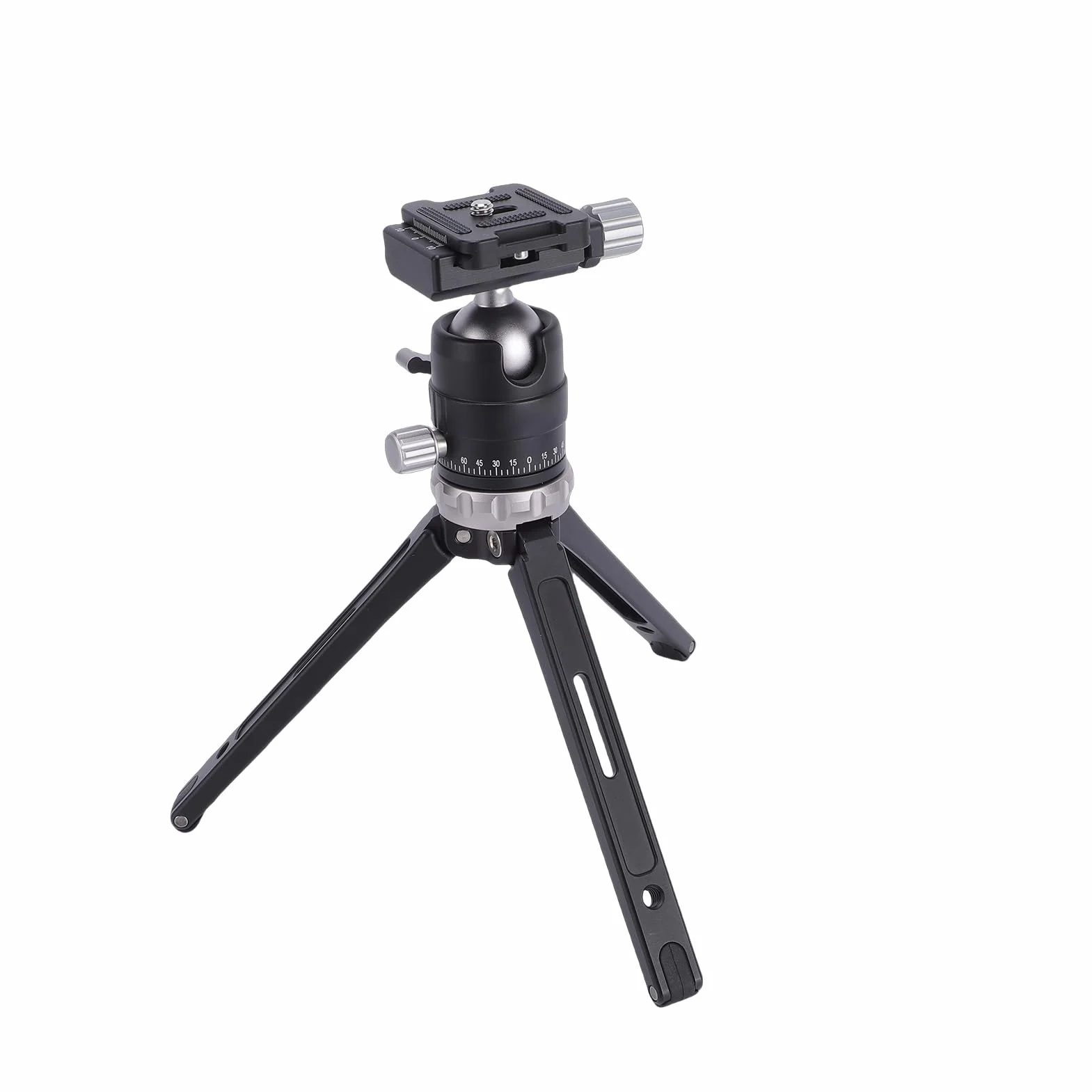 Cryfokt Stojak na Biurko Statyw z możliwością Regulacji 360 Stopni Przenośny Statyw do Kamer Vlog DSLR Lekki Aluminiowy 8,9 Cala (GREY)