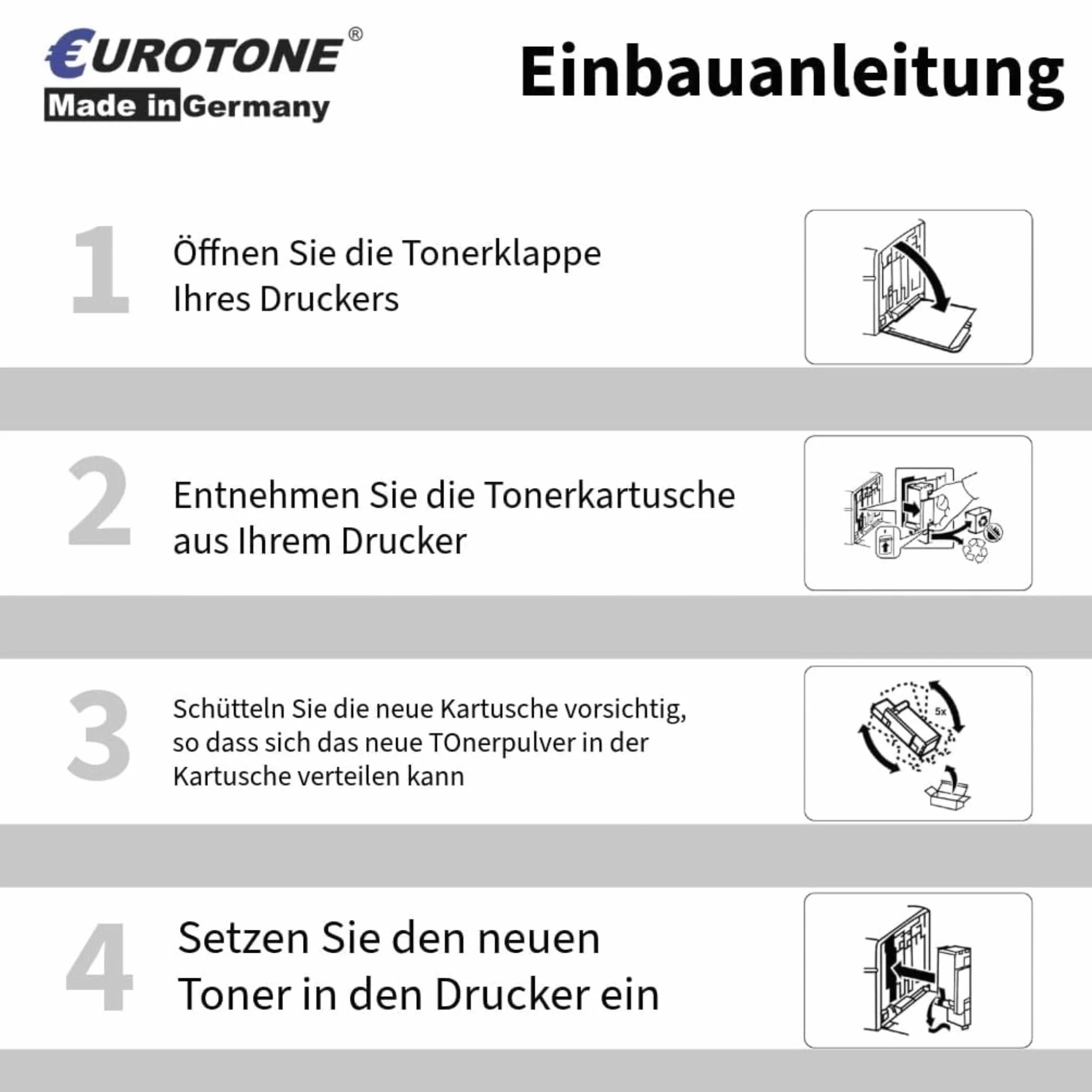 4-częściowy zestaw wysokiej jakości kaseta z tonerem Eurotone zastępuje CB540A-43A regenerowany zamiennik do HP Color LaserJet CP1210 CP1213 CP1214 CP1215 CP1216 CP1217 / CP1513 CP1515 CP1516 CP1517 CP17 CP17 CP17 518 CPP 1519 / CM1312 CM1512 - kompatybil