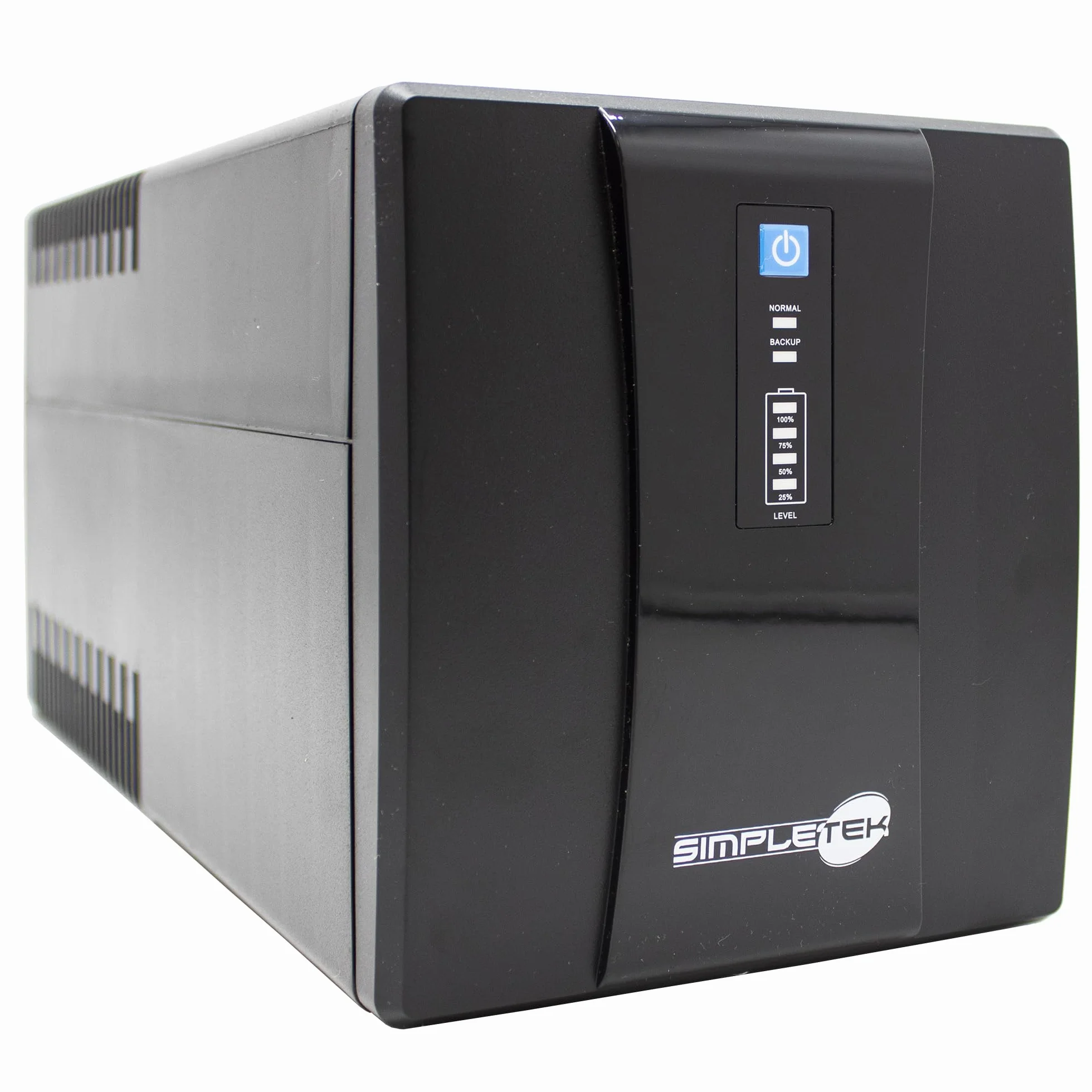 SIMPLETEK - Zasilacz awaryjny UPS 1200 VA 720 W 4 gniazda AVR PC Ochrona przeciwprzepięciowa do modemu monitora DVR | SK1200VA A1200VA | Kabel zasilający w zestawie