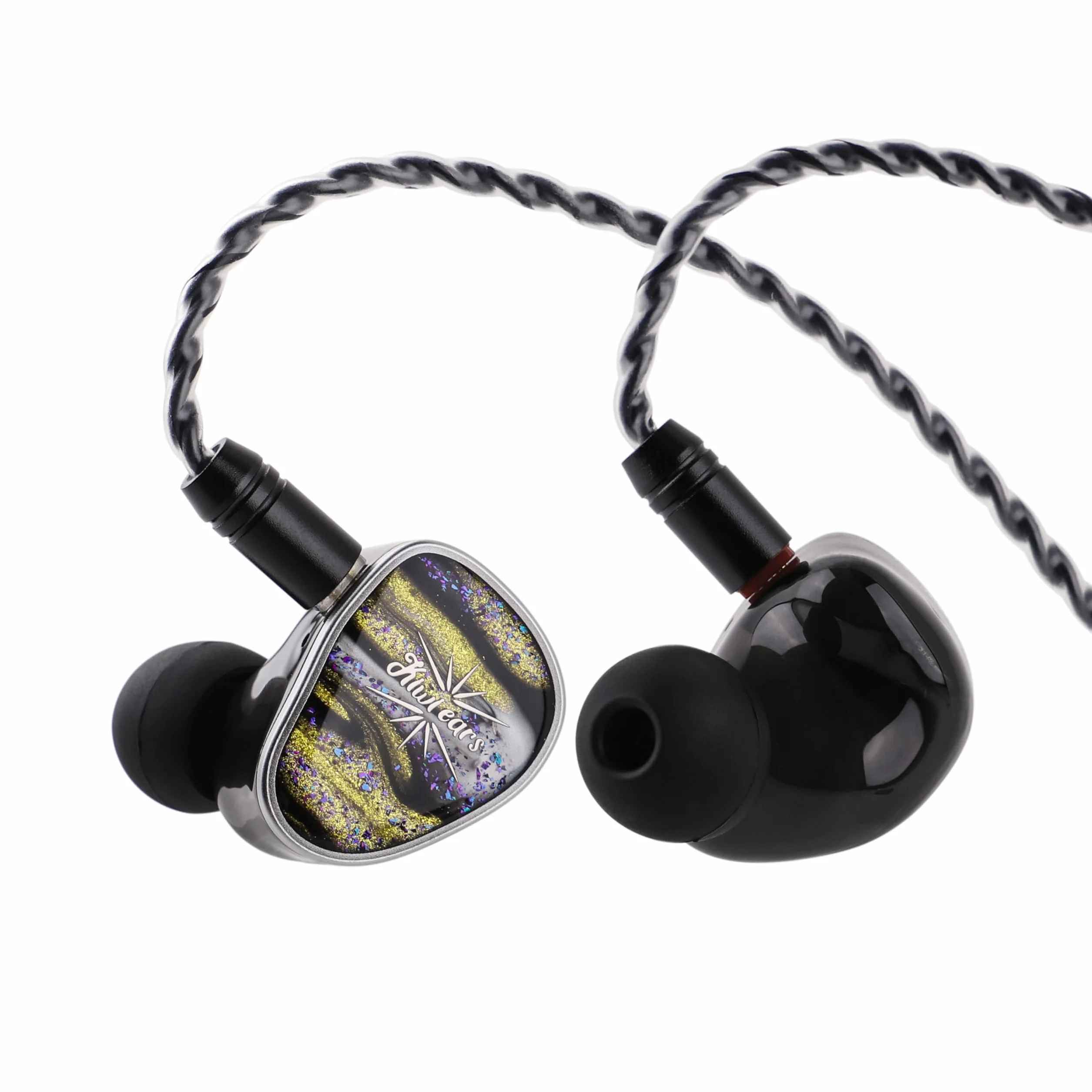 Linsoul Kiwi Ears Étude Monitor douszny, 3BA+1DD+1BN Hybrydowe słuchawki douszne IEM, Słuchawki do gier, HiFi Przewodowe słuchawki stereo z odłączanym 2-pinowym kablem dla audiofilów i muzyków