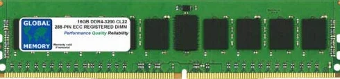 16GB DDR4 3200MHz PC4-25600 288-PIN ECC REGISTERED DIMM (RDIMM) PAMIĘĆ RAM DLA SERWERY/STACJE ROBOCZE/PŁYTY GŁÓWNE