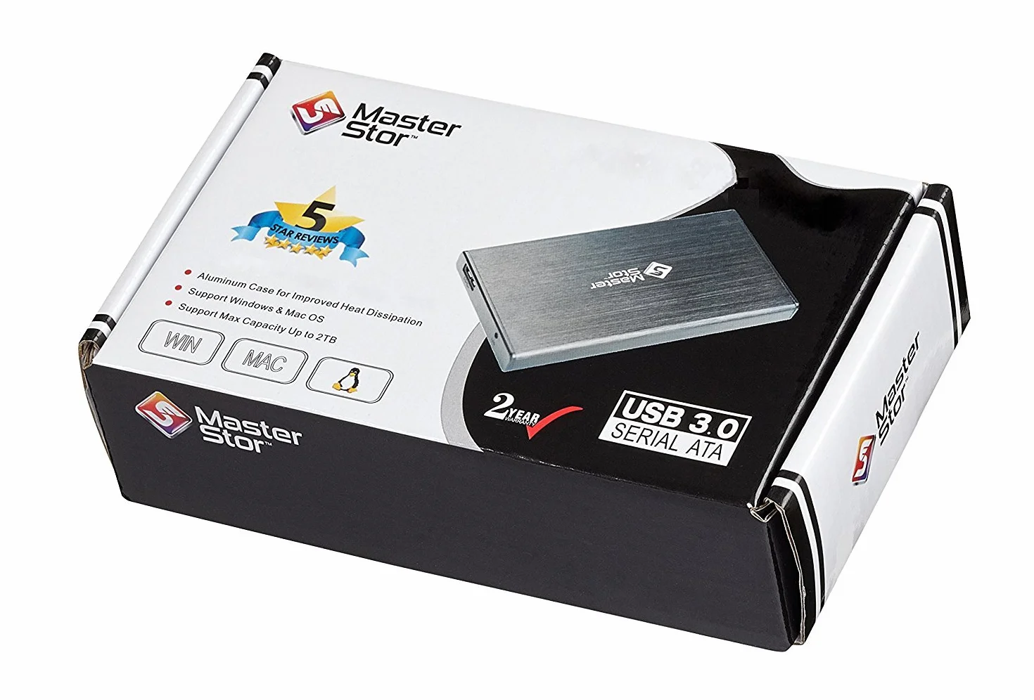 MasterStor Zewnętrzny dysk twardy USB 3.0 Super-Fast 2,5-calowy SATA zewnętrzny dysk twardy laptop przenośny dysk twardy 120 GB czarny