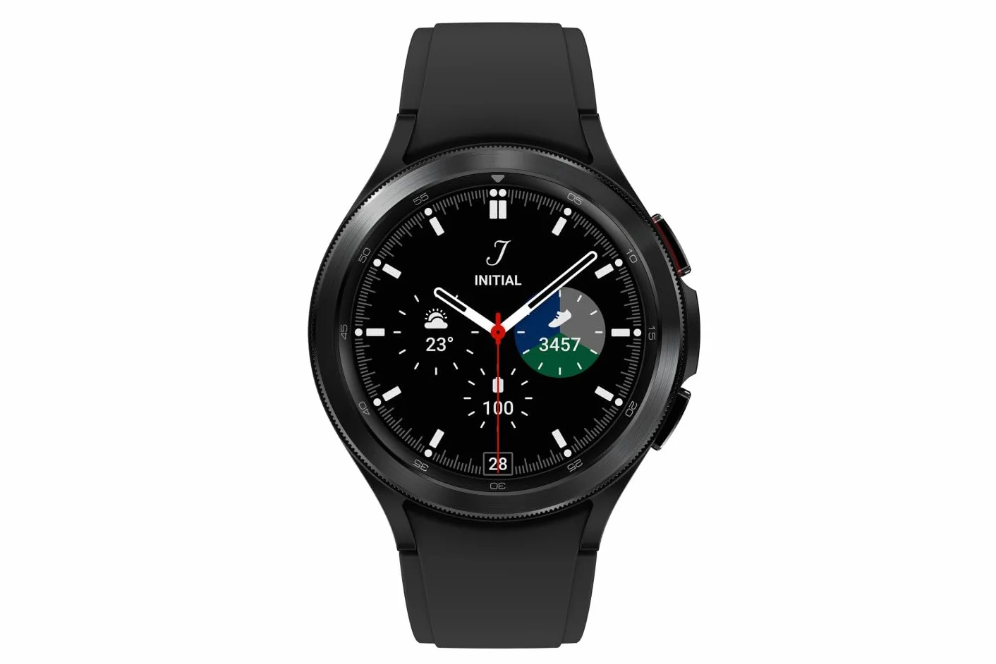 Samsung Galaxy Watch4 Classic - 46mm - czarny - inteligentny zegarek z opaską sportową na grzbiecie - Flouroelastomer - czarny - wyświetlacz 3,46 cm (1,4")