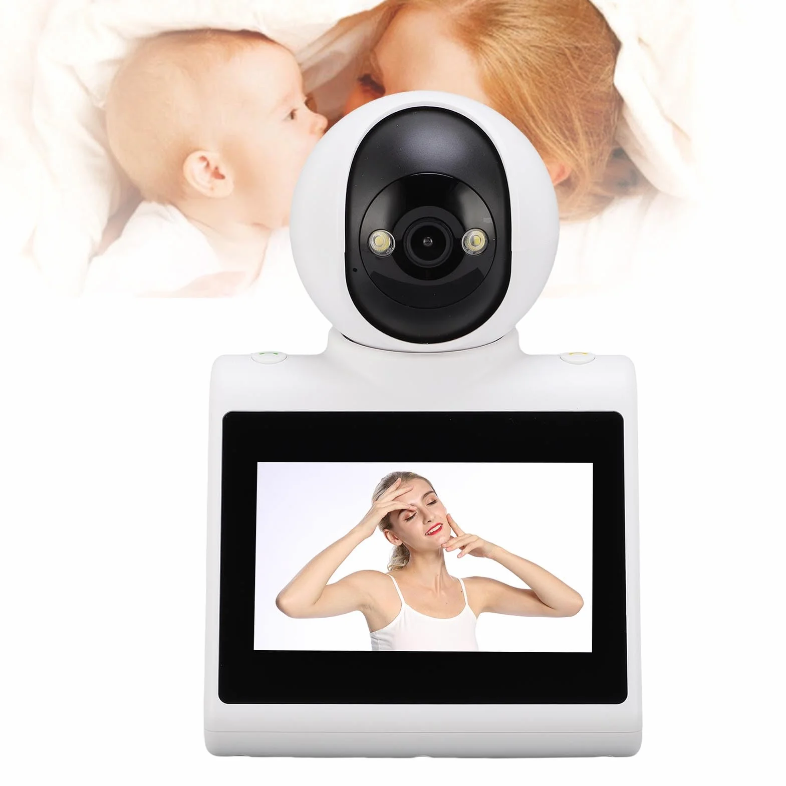 Annadue ZABAWKA KAMIONA BEZPIECZEŃSTWA Walka, HD Dwukierunkowa Kamera Wideo 2MP Wi -Fi Indoor Security Camera z Jednym Kliknięciem Smart Alarm Call Call (128GB)