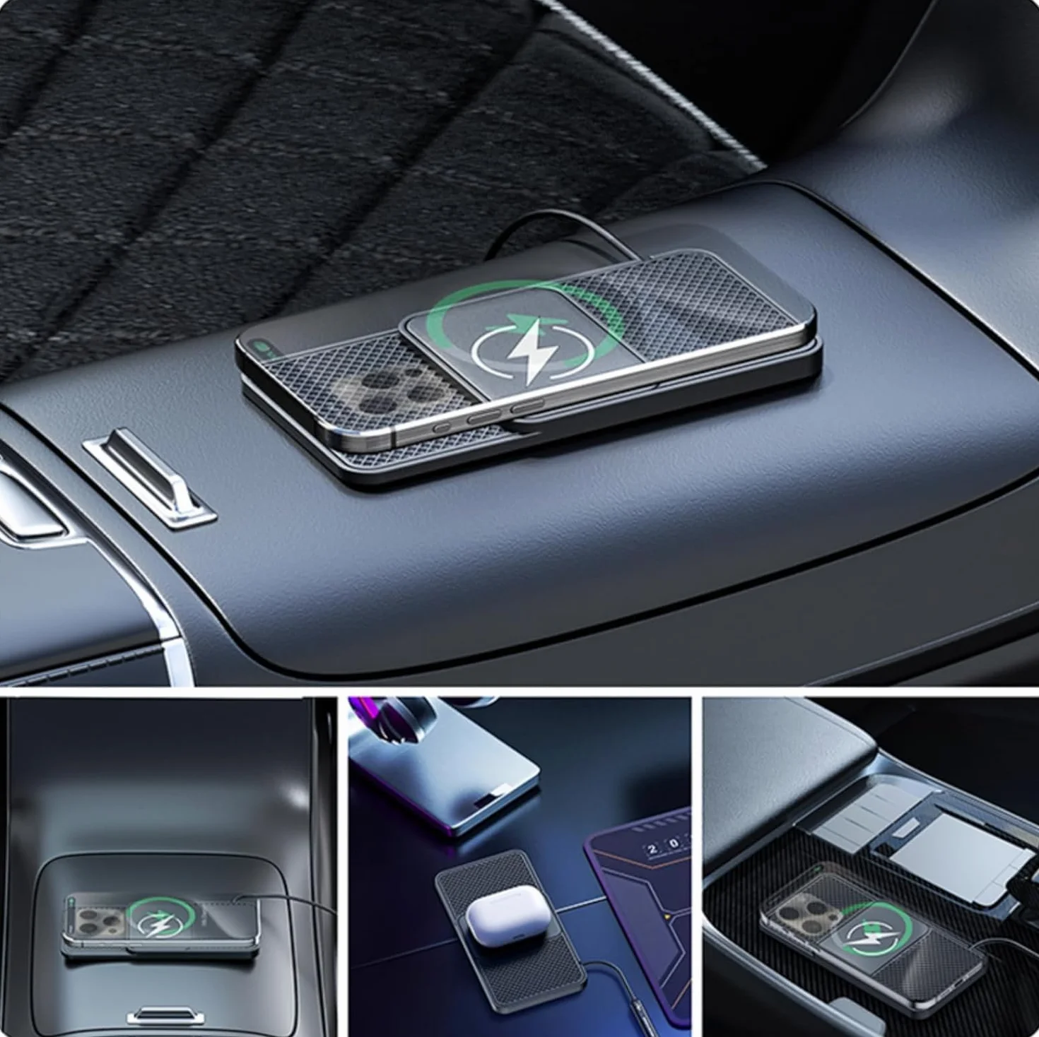 Bezprzewodowa ładowarka samochodowa 20 W do Jeep Renegade Compass Cherokee Grand Cherokee Wrangler szybkie ładowanie ładowarka indukcyjna samochodowa, Apis antypoślizgowe ładowanie z kablem