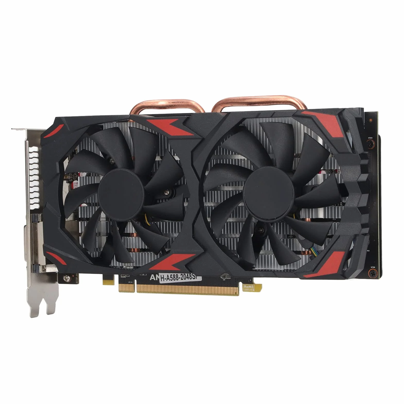 Karta Graficzna RX 580 8 GB DDR5, 256-bitowa Karta Graficzna do Gier z Gniazdem Pci Express 3.0 16X do Komputerów Stacjonarnych, Dwa Wentylatory