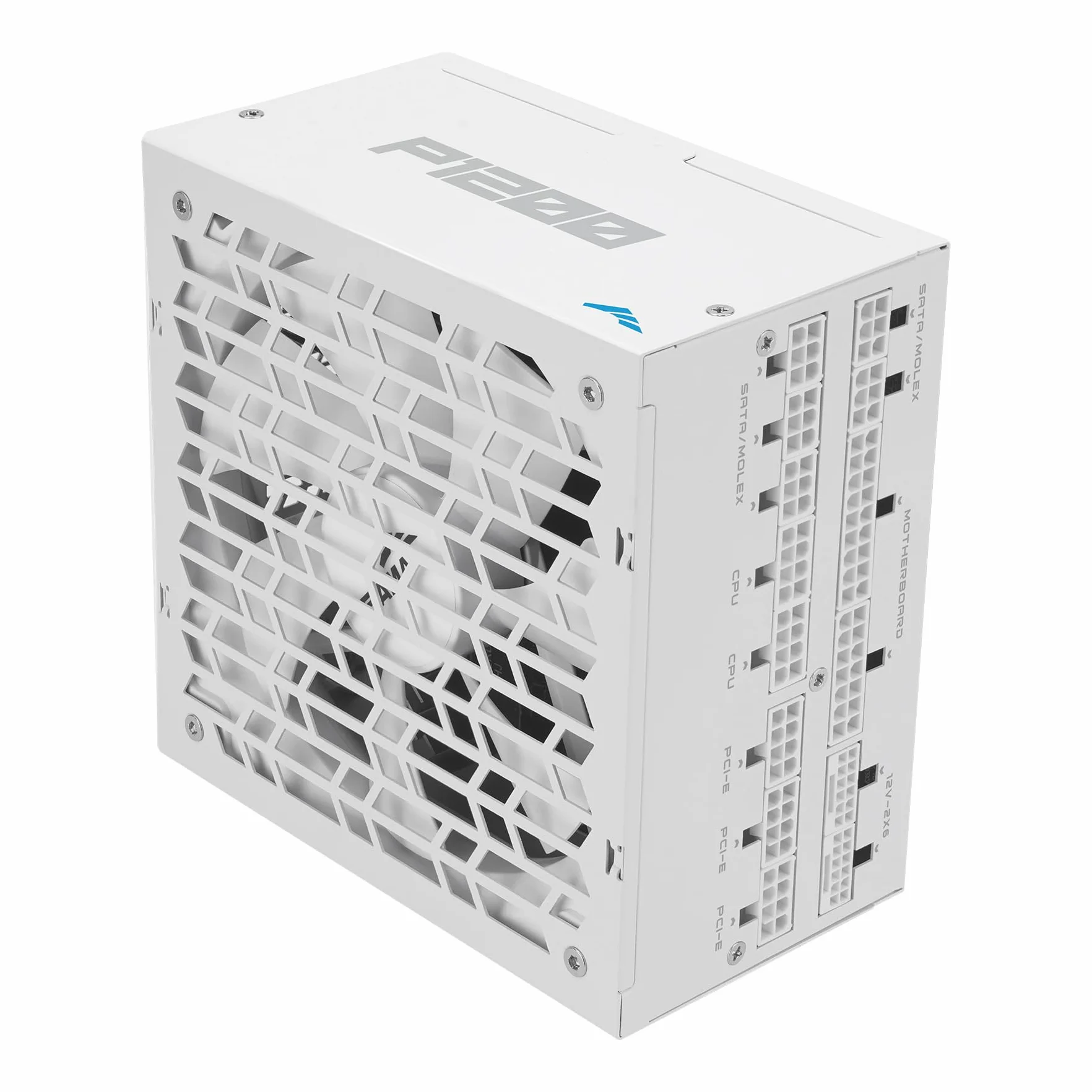 Zasilacz SAMA P1200 1200W Platinum, ATX 3.1, wpełni modularny, biały | PCIe 5.1, certyfikat 80 Plus Platinum i Cybenetics, japońskie kondensatory, ultra-cichy wentylator 140 mm FDB