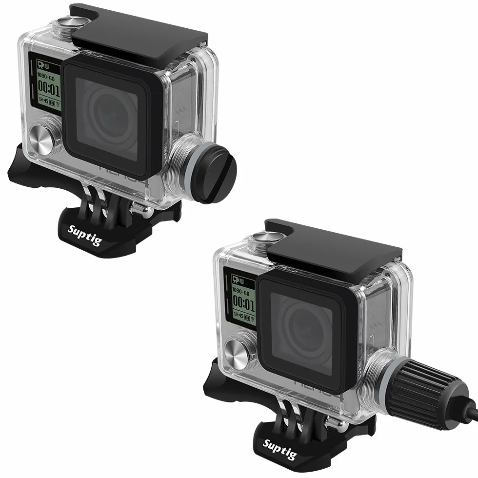 Suptig Obudowa wodoodporna obudowa do GoPro Hero 4 Hero 3+ Hero3 zewnętrzna kamera sportowa do ładowania pod wodą - wodoodporna do 40 m