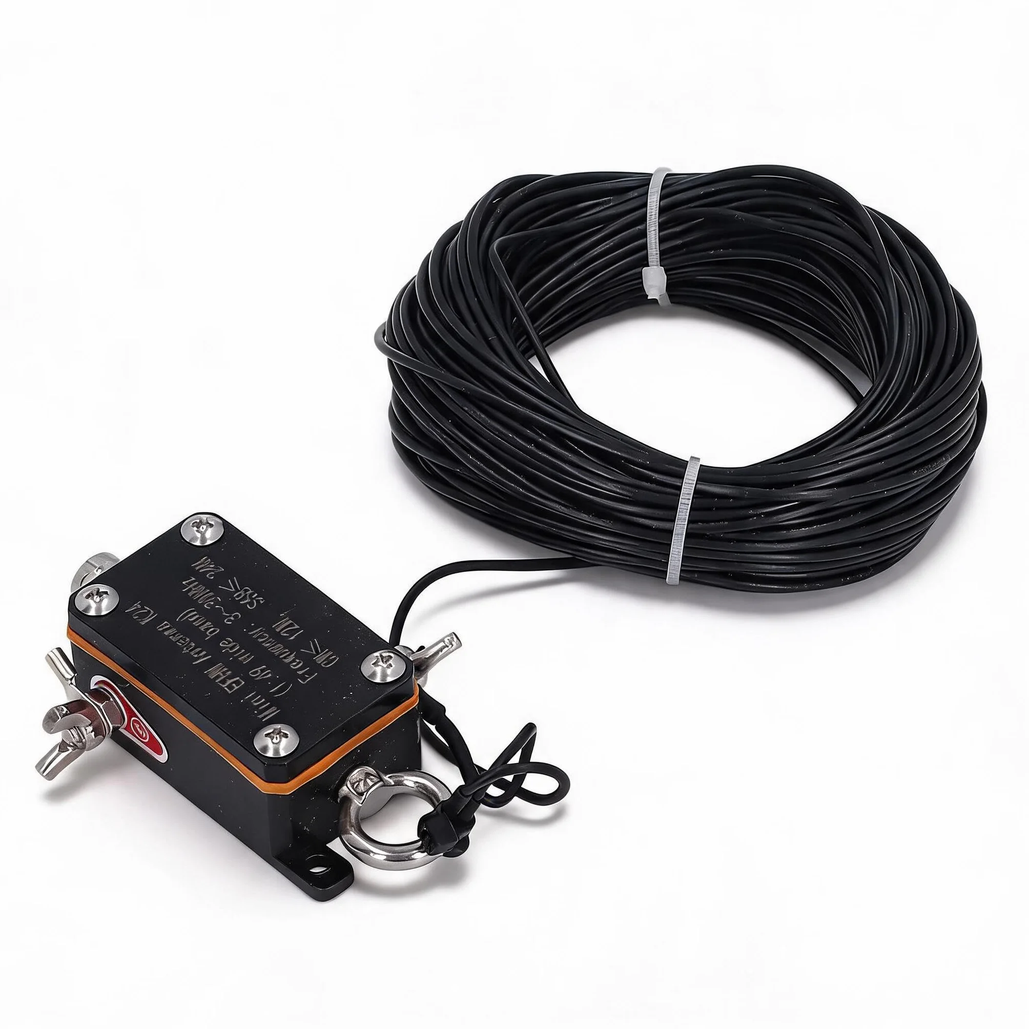 Antena Mini EFHW, Antena Krótkofalowa, Balun 1:49, 3‑30 MHz, Kompaktowy, Standardowy Interfejs, Antena Półfalowa z Zasilaniem Końcowym