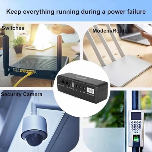 10400 mAh zasilacz awaryjny z akumulatorem UPS o dużej pojemności i dwóch opcjach wejściowych, dużym napięciem, inteligentnym bezpieczeństwem modemu routera kamery i
