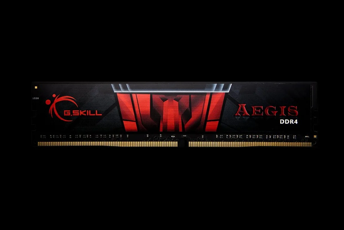 Pamięć PC - G.Skill Aegis 16 GB (2 x 8GB) DDR4 3000 MHz CL16 - Zestaw dwukanałowy 2 barretki pamięci RAM DDR4 PC4-24000 - F4-3000C16D-16GISB (dożywotnia gwarancja G.Skill)