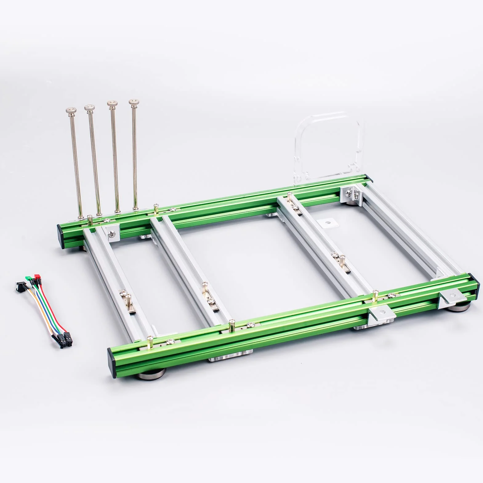 Wspornik Otwartej Obudowy Komputera MATX Doskonałe Odprowadzanie Ciepła Aluminiowa Rama DIY do Gier i Sprzętu Górniczego (Zielone srebro)