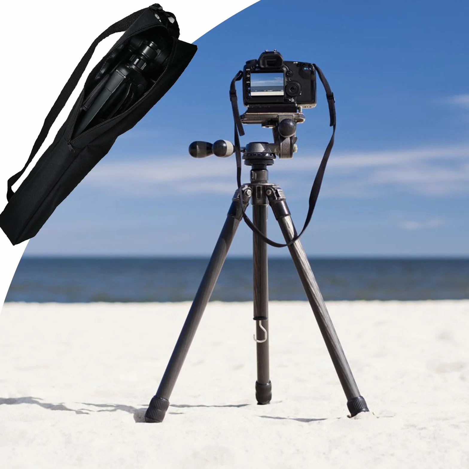 Torba na statyw, etui na statyw, torba na statyw świetlny, torba fotograficzna, nadaje się do przenoszenia statywów, monopodów, parasola na statyw świetlny i wózków ślizgowych, 2 sztuki, 60 cm