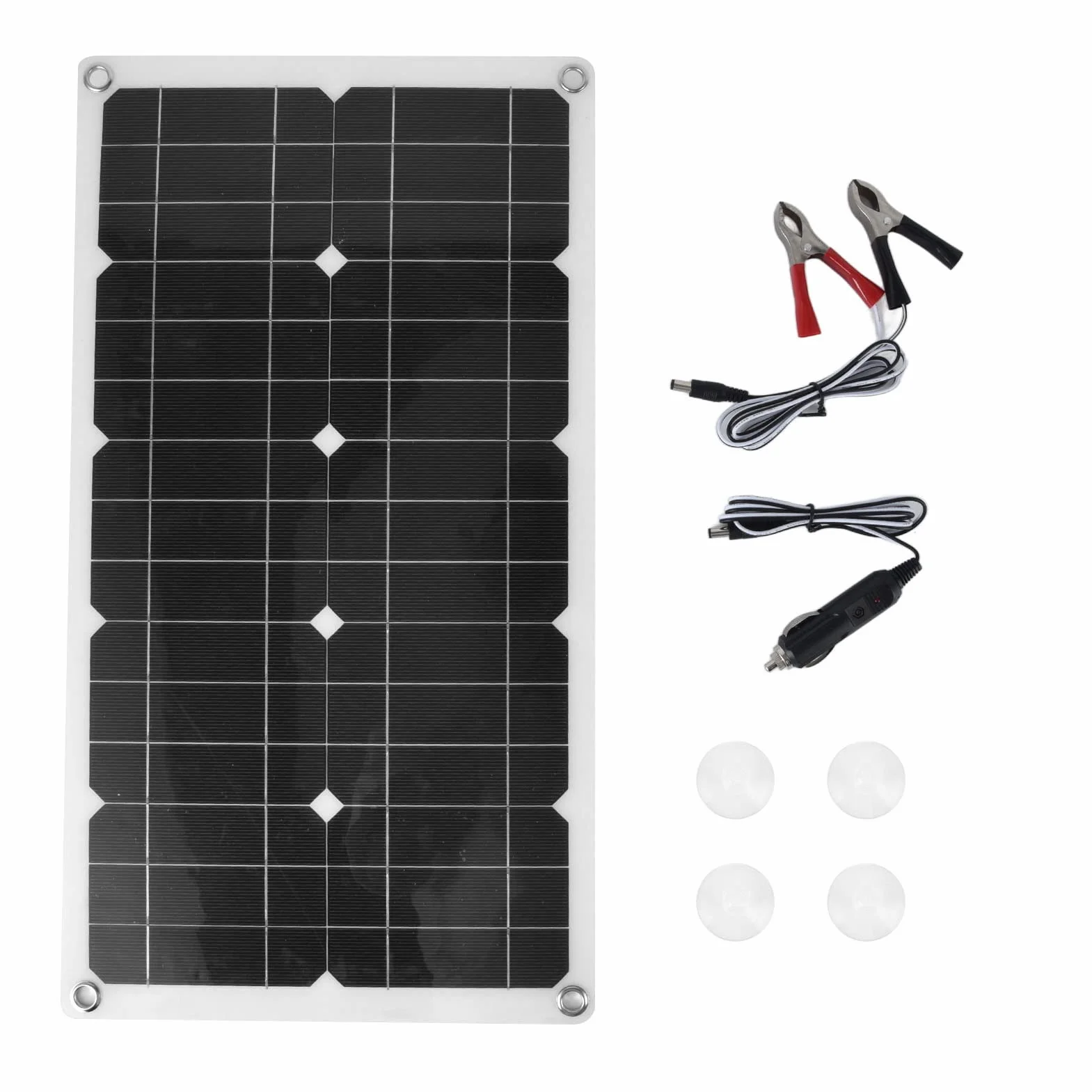 Ładowarka do paneli słonecznych, 18 V 100 W Wodoodporny panel do ładowania słonecznego z zewnętrzną ładowarką USB Wysokowydajne ładowarki do ogniw słonecznych Power Bank Zewnętrzny akumulator do samoc