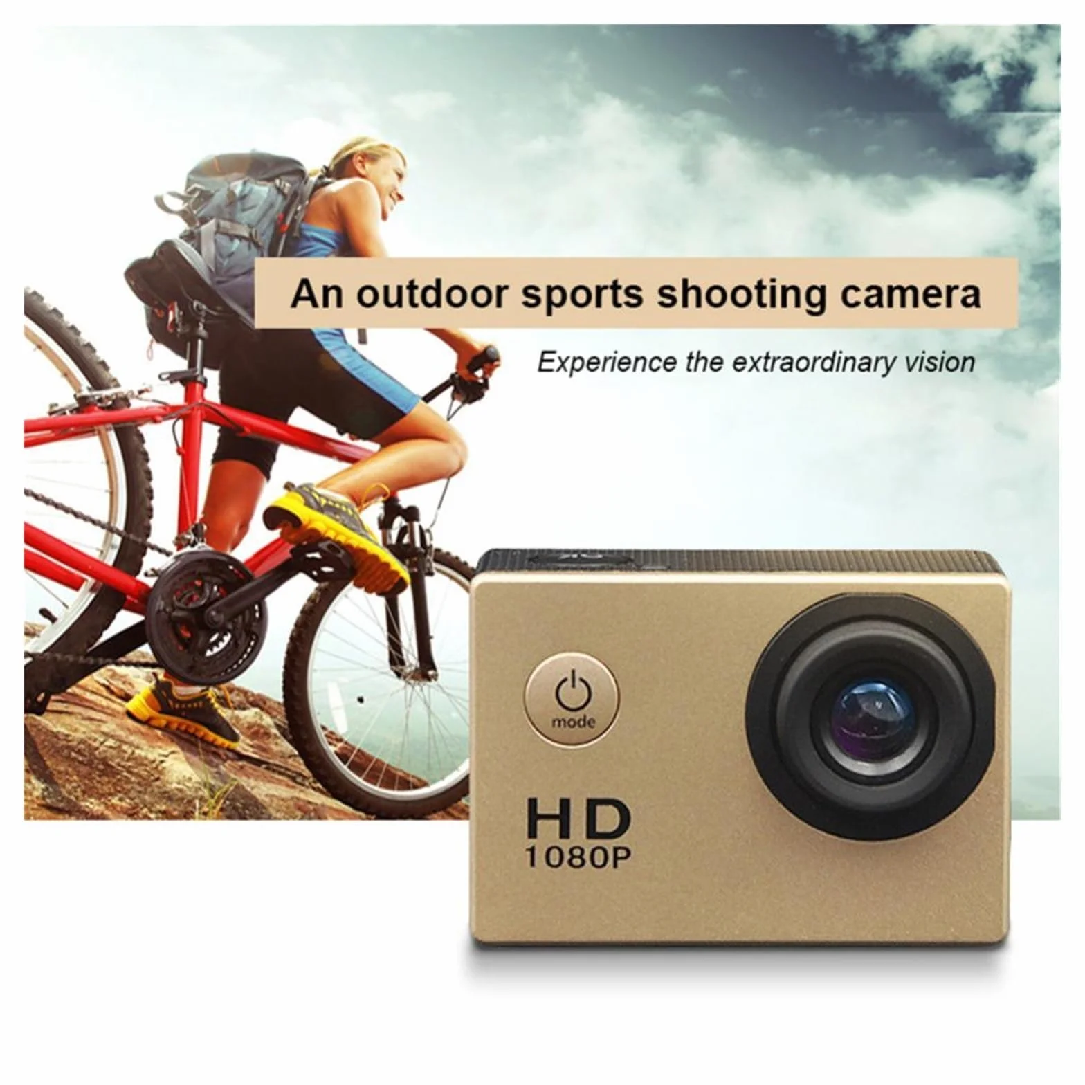 Kamera akcji Mini HD 1080P wodoodporna kamera kamera sportowa 2.0 Cal 32G Outdoor Motion Sking DV do akcji wideo kask rowerowa kamera cyfrowa(Cam add32gb card,Silver gray)